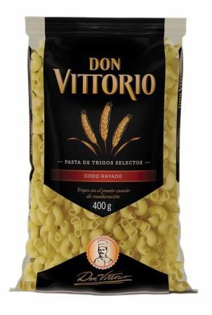 FIDEO DON VICTTORIO CODO RAYADO 400G