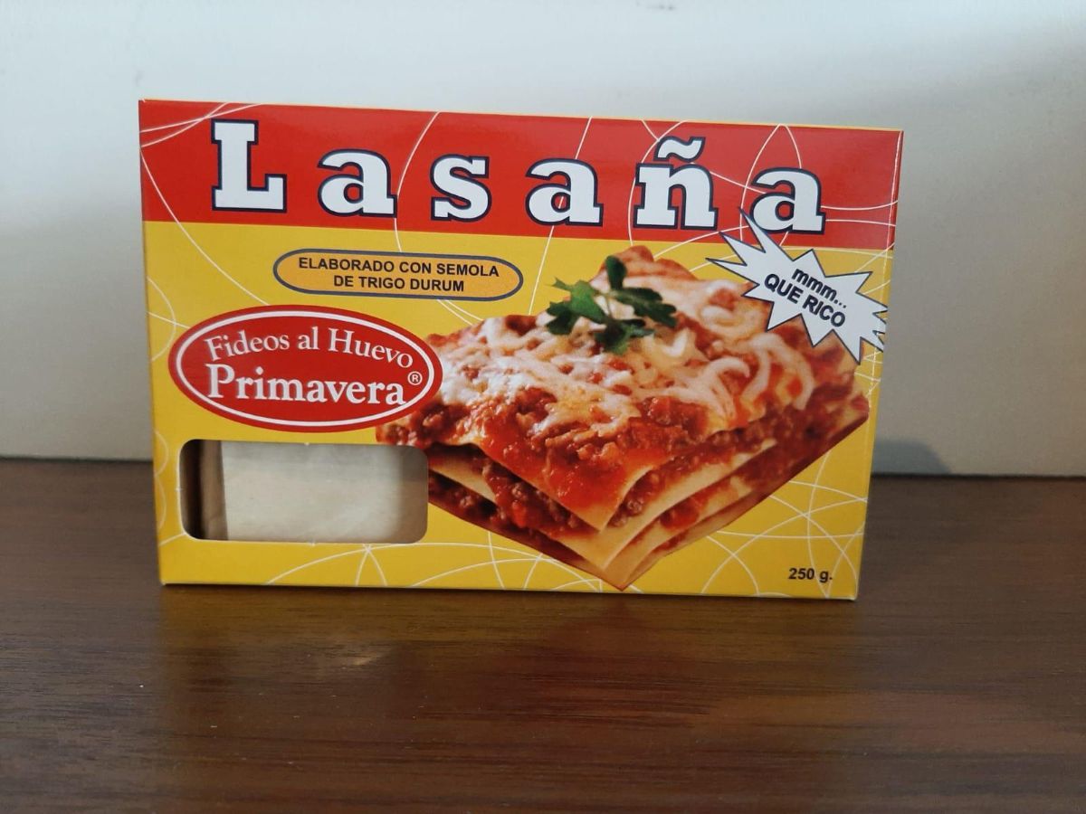 LASAÑA PRIMAVERA 250 GRAMOS