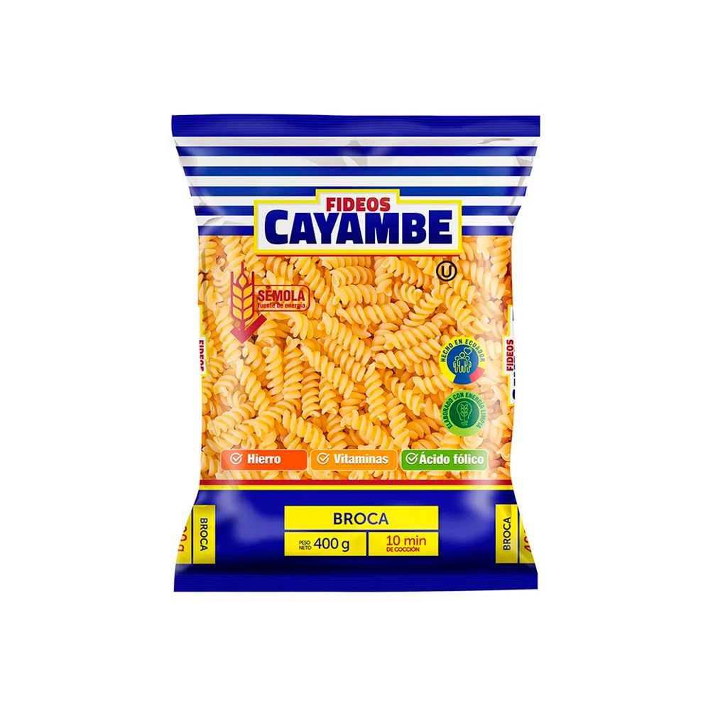 FIDEO BROCA AMARILLO CAYAMBE 400G