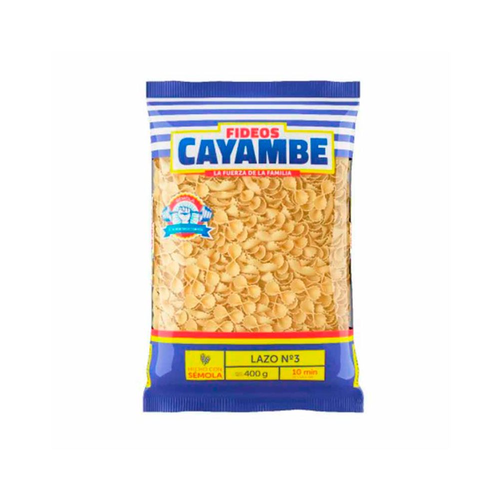 FIDEO LAZO NUMERO3 AMARILLO CAYAMBE 400G