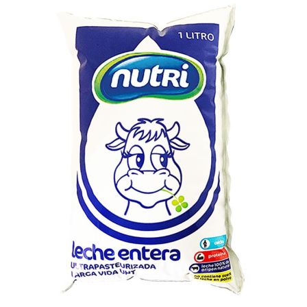 LECHE ENTERA FUNDA UHT NUTRI 1L
