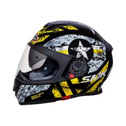 SMK Twister GL264 Full Face Helmet with PINLOCKÂ® Antifog Dual Visor System (Captain)