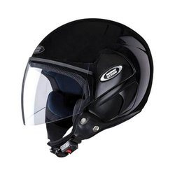 Studds Cub Open Face with Clear Visor Size L Motorbike Helmet (Black)