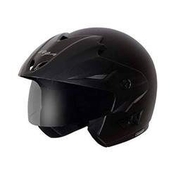 Vega Cruiser with Peak Open Face Dull Black Size M Motorbike Helmet