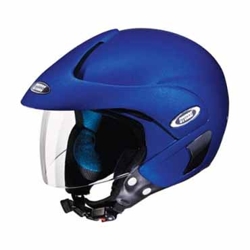 Studds Marshall Open Face with Clear Visor Size L Motorbike Helmet (Flame Blue)