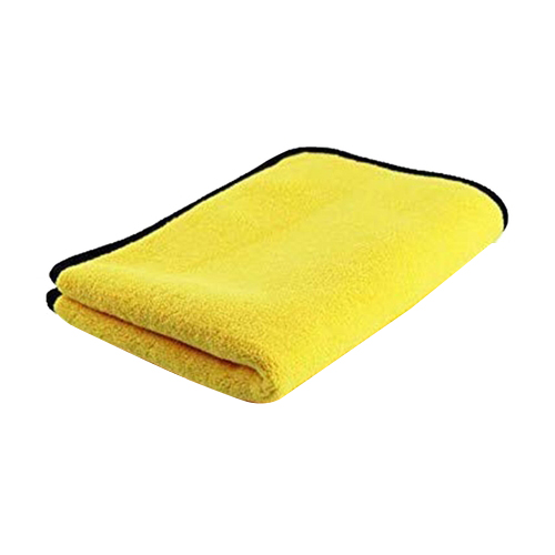 Godryft Microfiber Cloth - 1 pcs - 40x40 cm - 850 GSM Yellow & Grey , Streak-Free Multipurpose Cloths - Automotive Microfiber Towels for Car Bike Cleaning Polishing Washing & Detailing