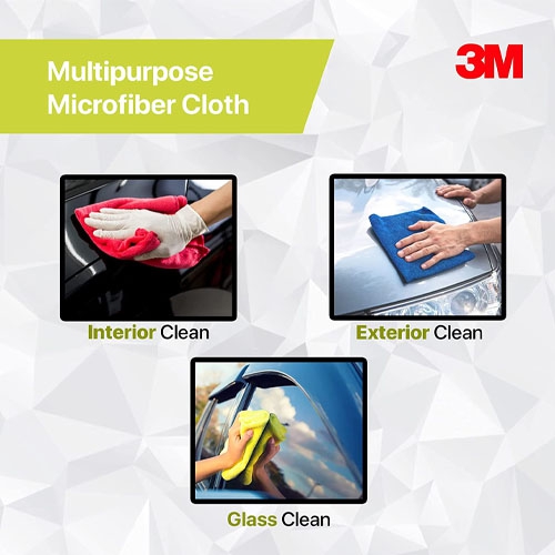 3M Auto Care Cloth Microfibre Fabric 40.4cm x 40.64cm - Scratch-Free & Streak-Free Cleaning (Yellow, Pack of 1)_1