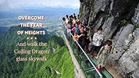 Overcome the fear of heights and walk the glass skywalk