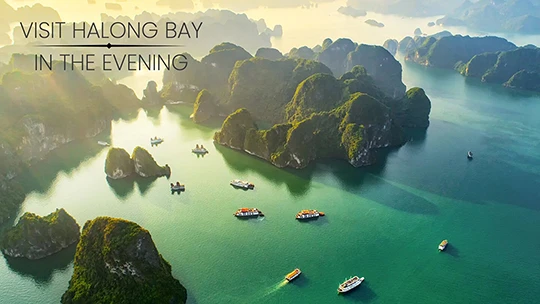 To visit Halong bay in the evening