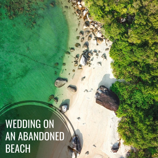 Wedding on a wild beach 🏝️