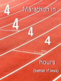 Run a marathon in less than 4 hours