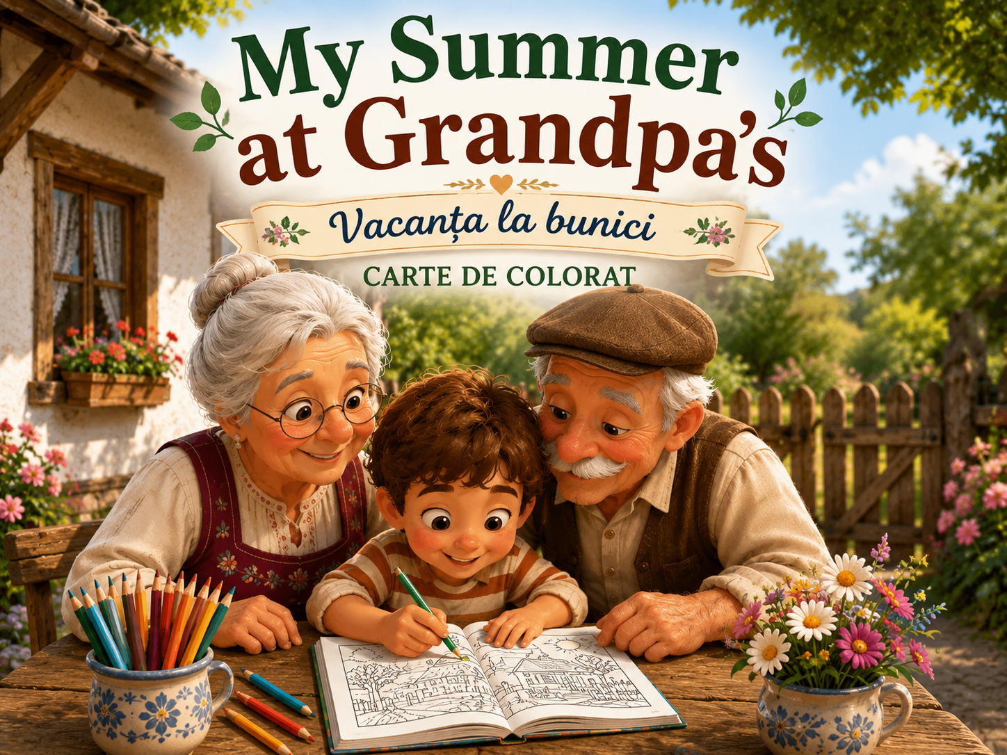 My Summer at Grandpa's – Carte de colorat PDF