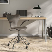 Sjuan 3217 skrivbordsstol framklädd spectrum grey / deep clay-färgad ask / silvergrå