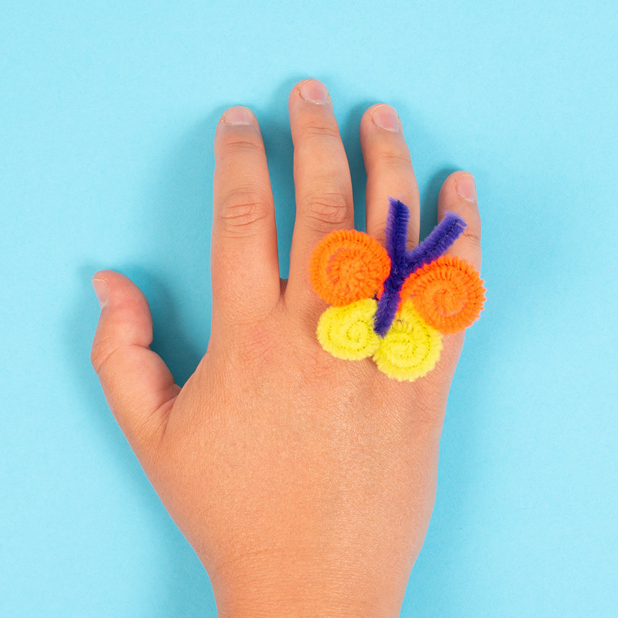 Pipe Cleaner Butterfly Rings