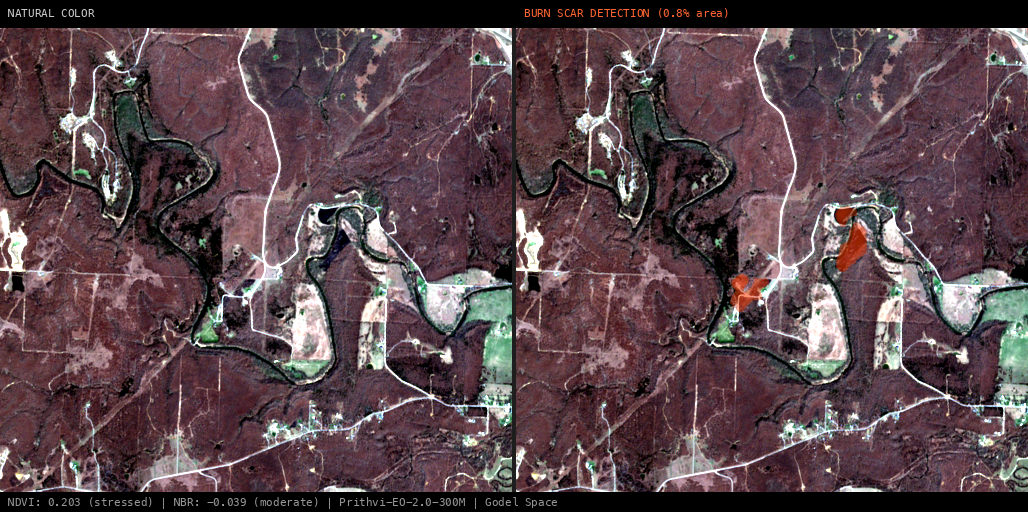 ML analysis for BOY SCOUT Wildfire, Osage, Oklahoma