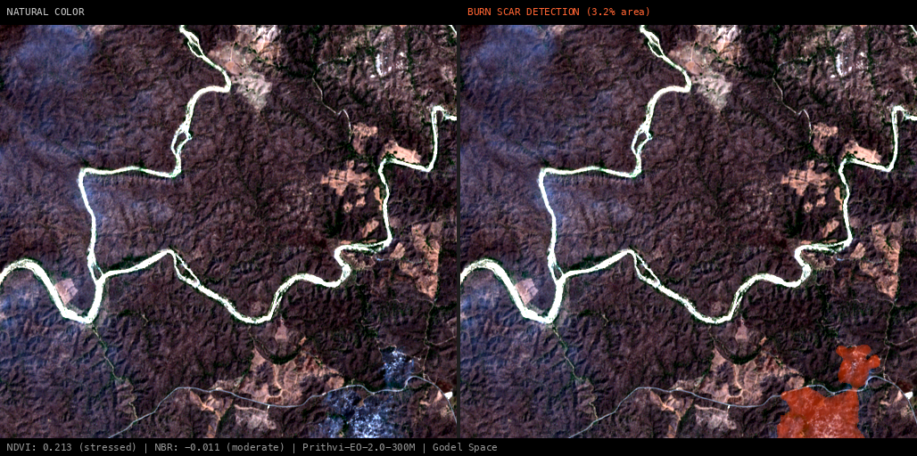 ML analysis for Active Fire Complex (321 detections, 3284 MW FRP)