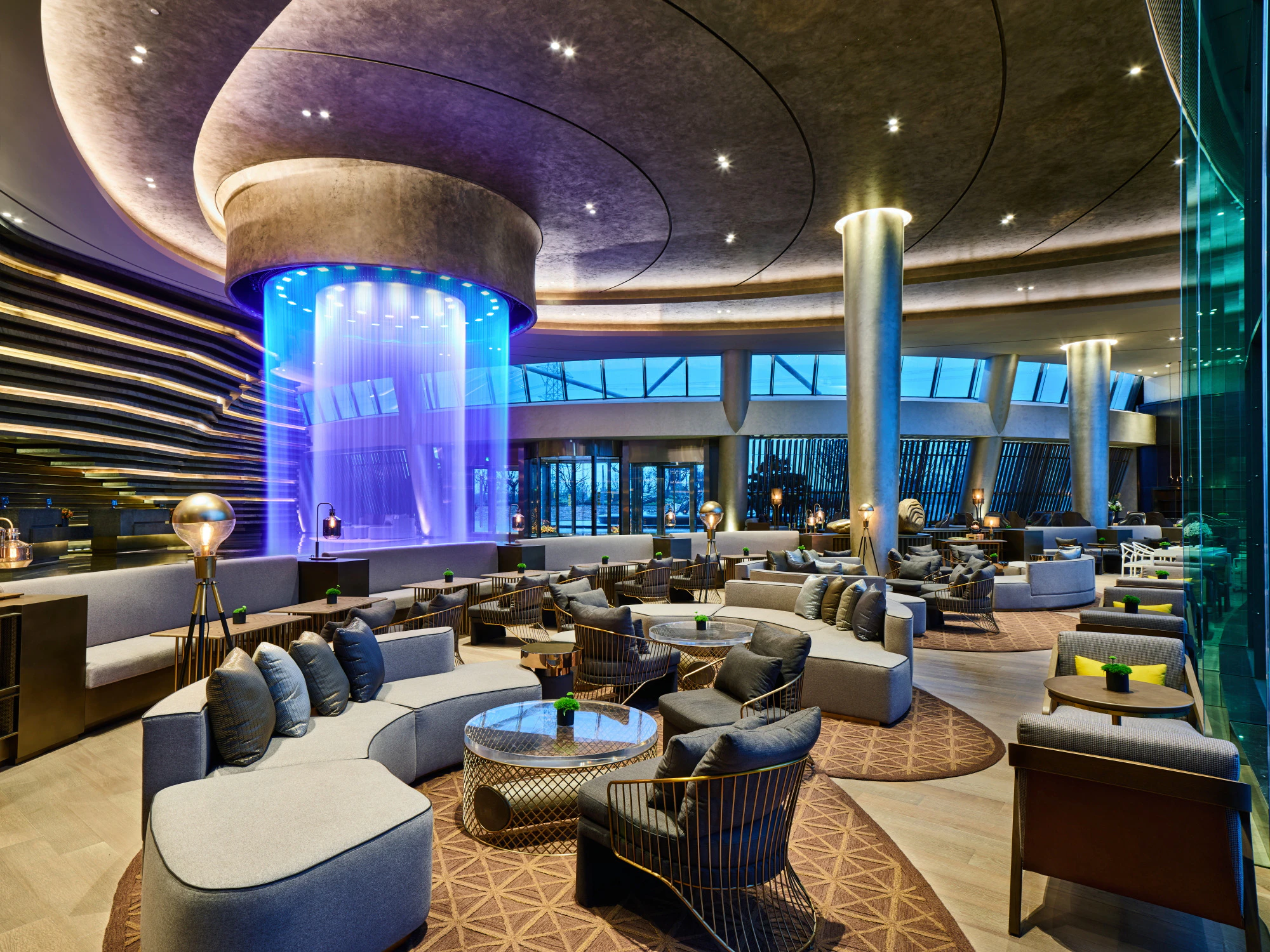 Lobby design of InterContinental Shanghai Wonderland