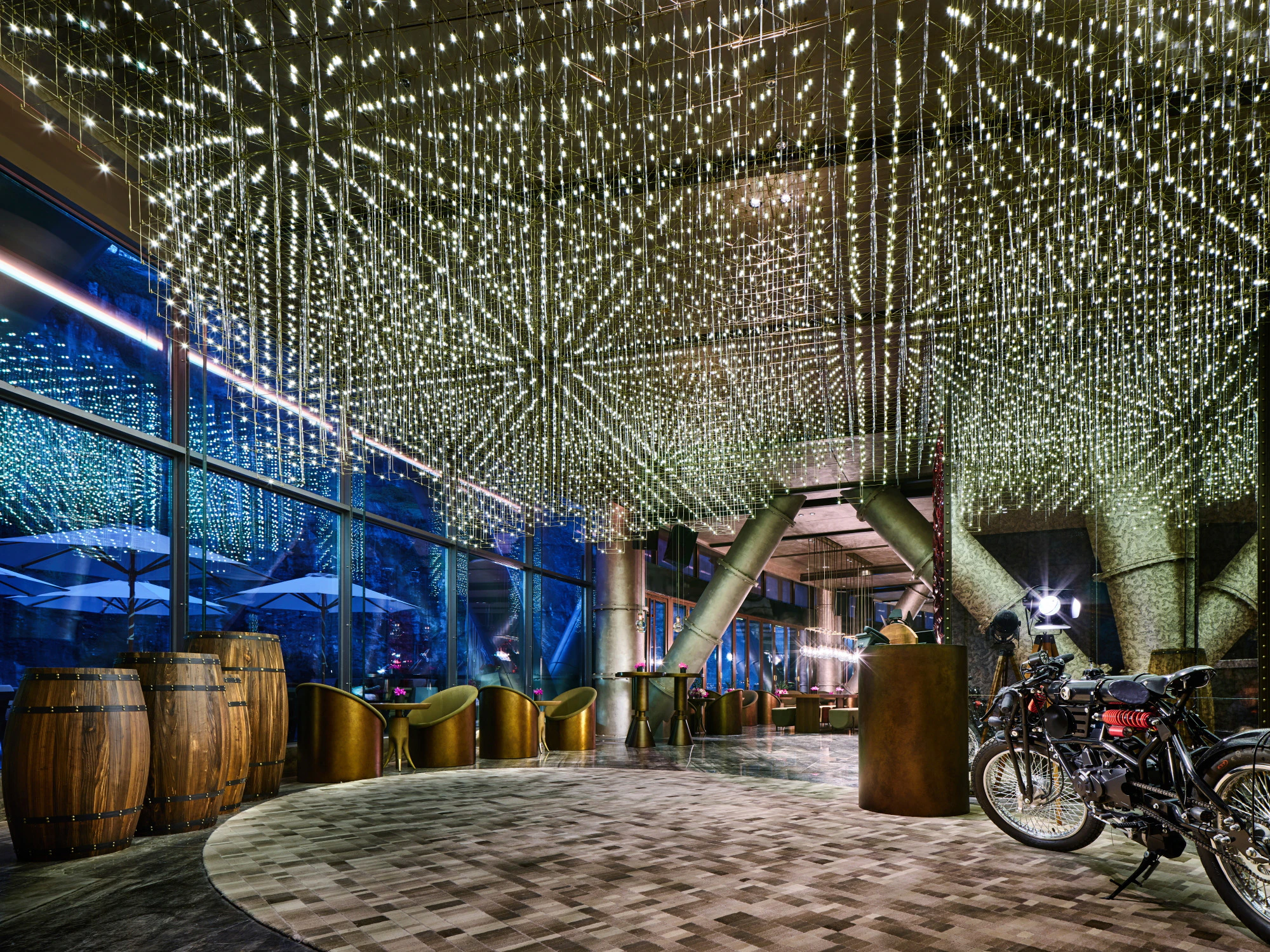 Industrial-style Quarry Bar at InterContinental Shanghai Wonderland