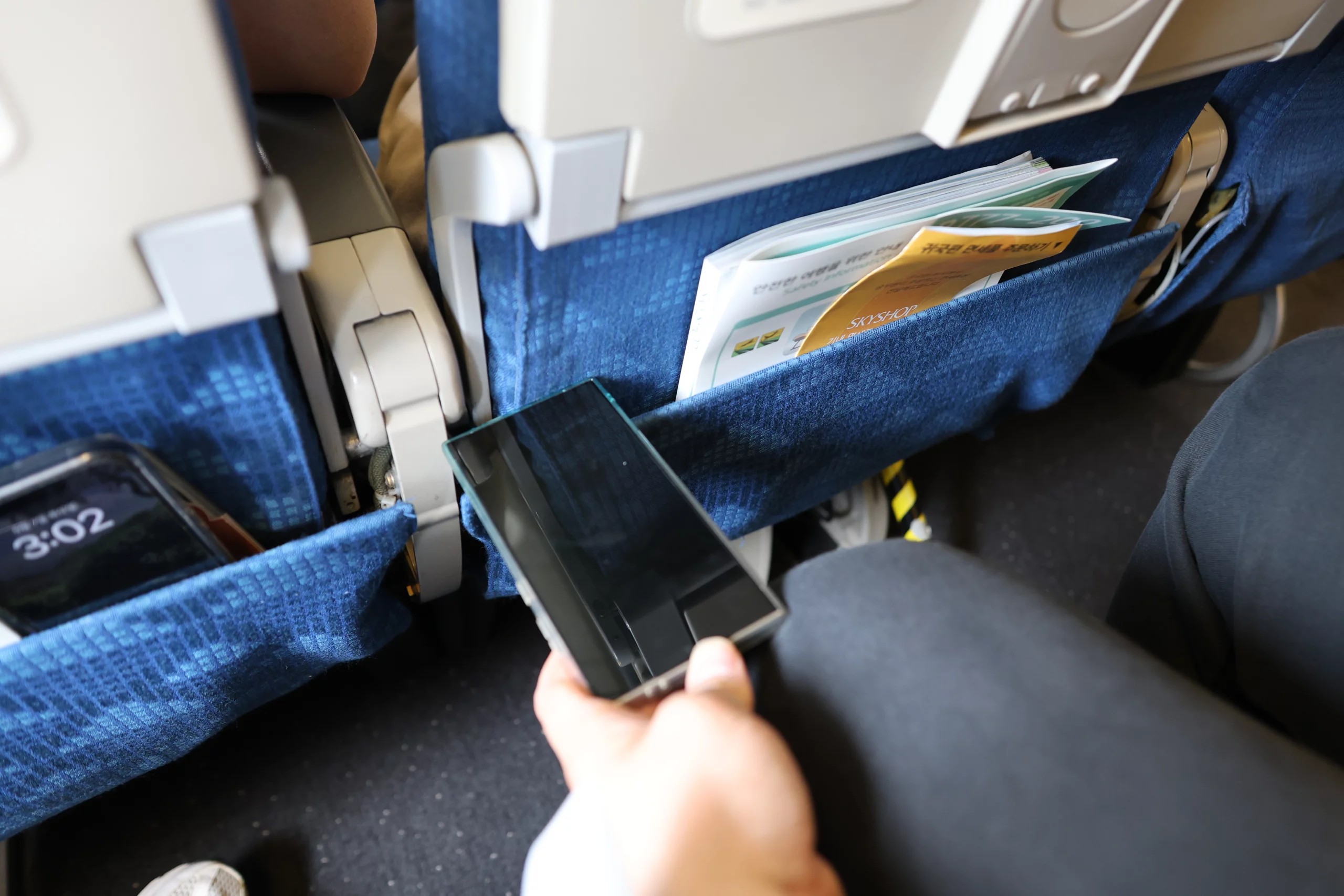 Economy class seat pocket