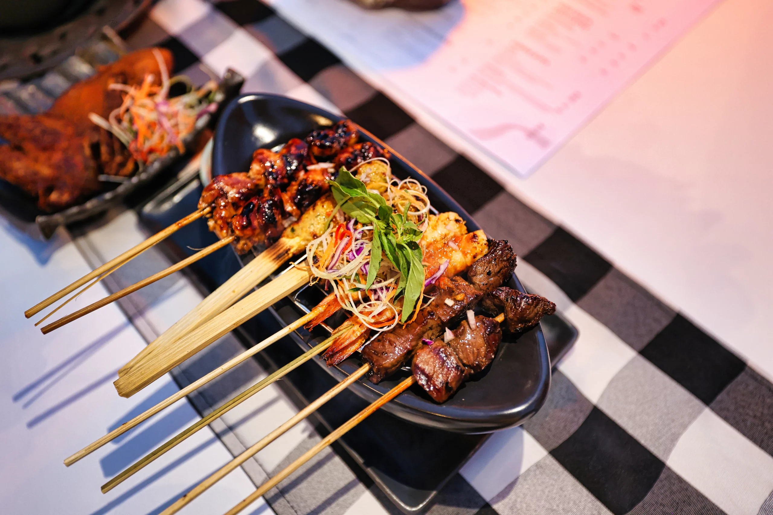 Balinese sate platter at Mayasari