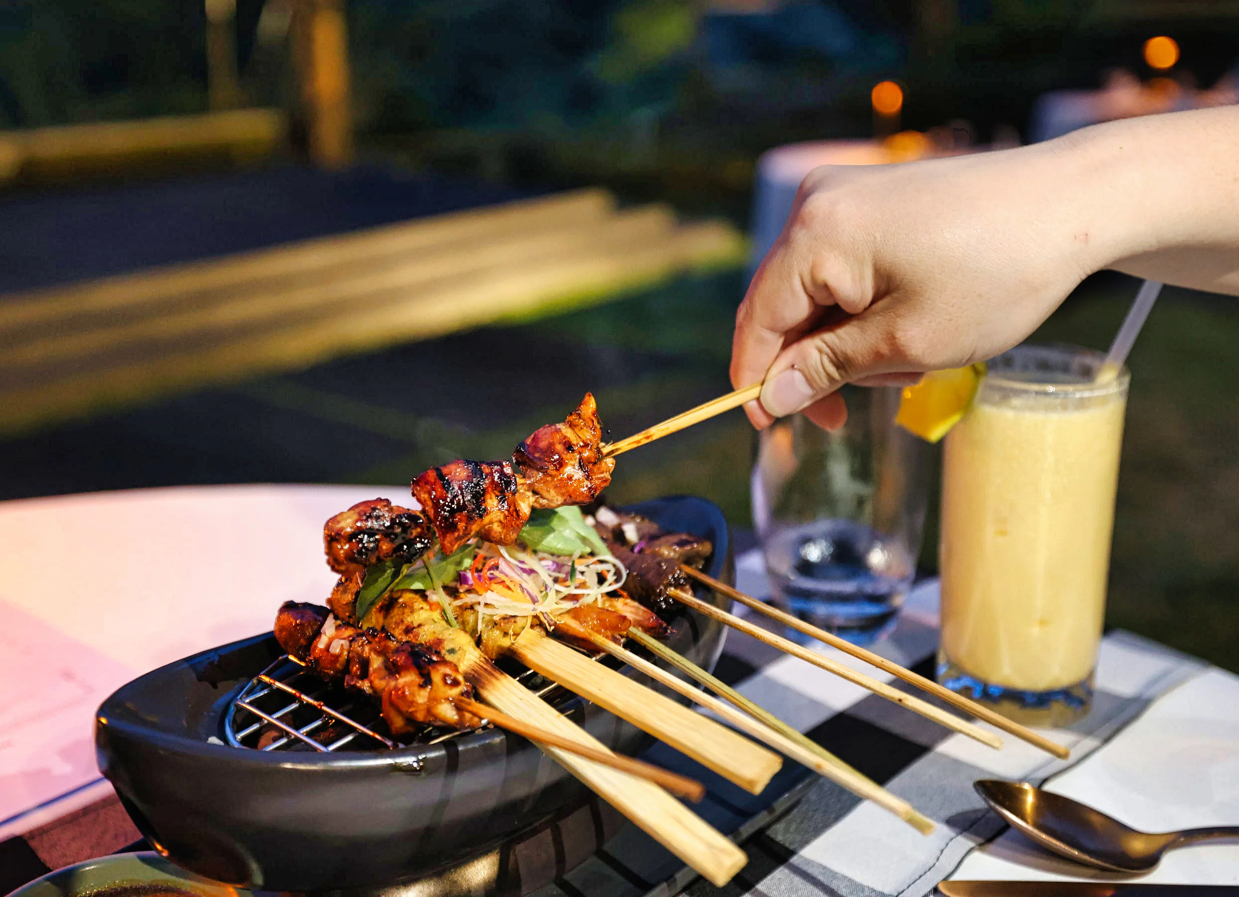 Balinese sate platter at Mayasari