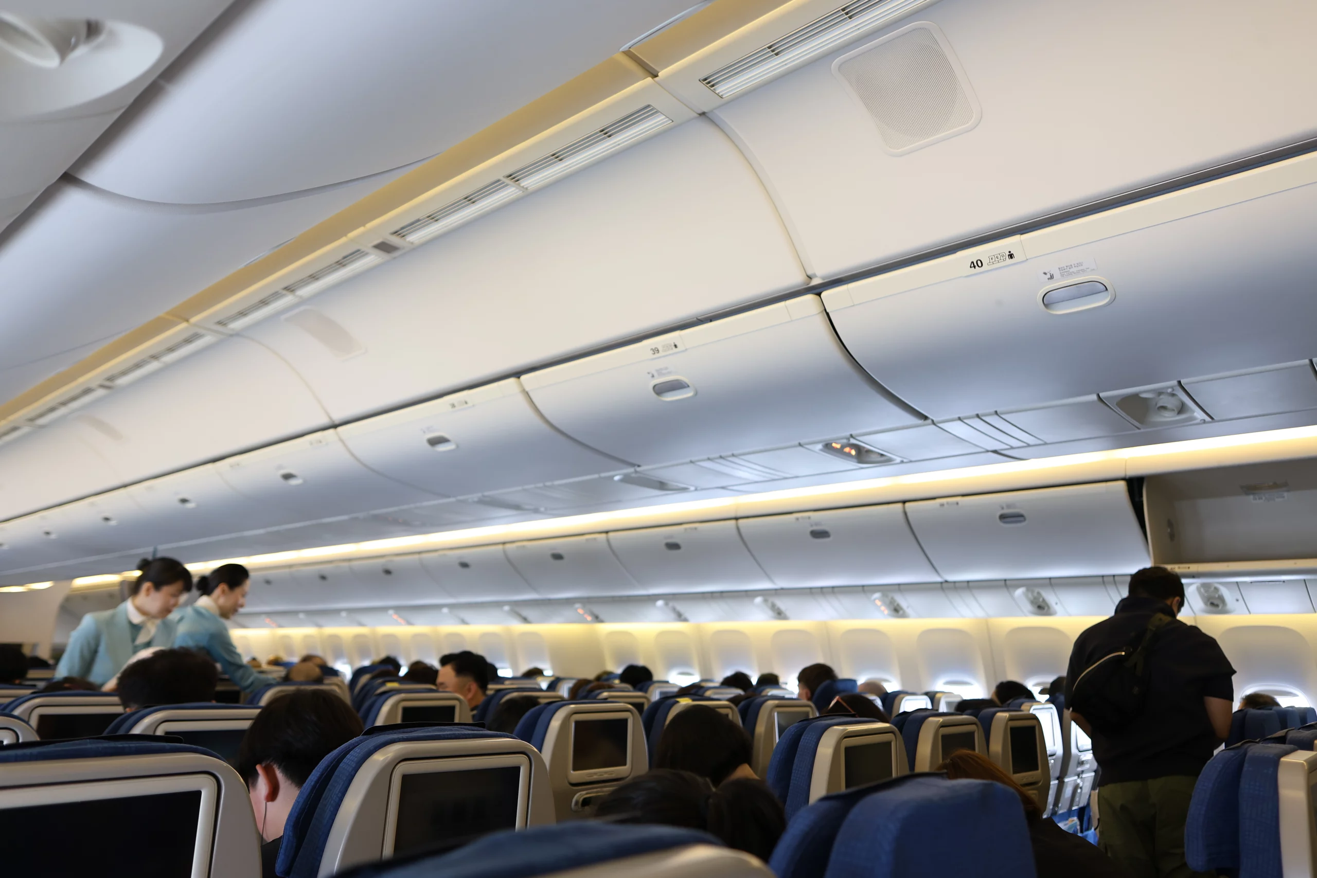 Korean Air economy class cabin