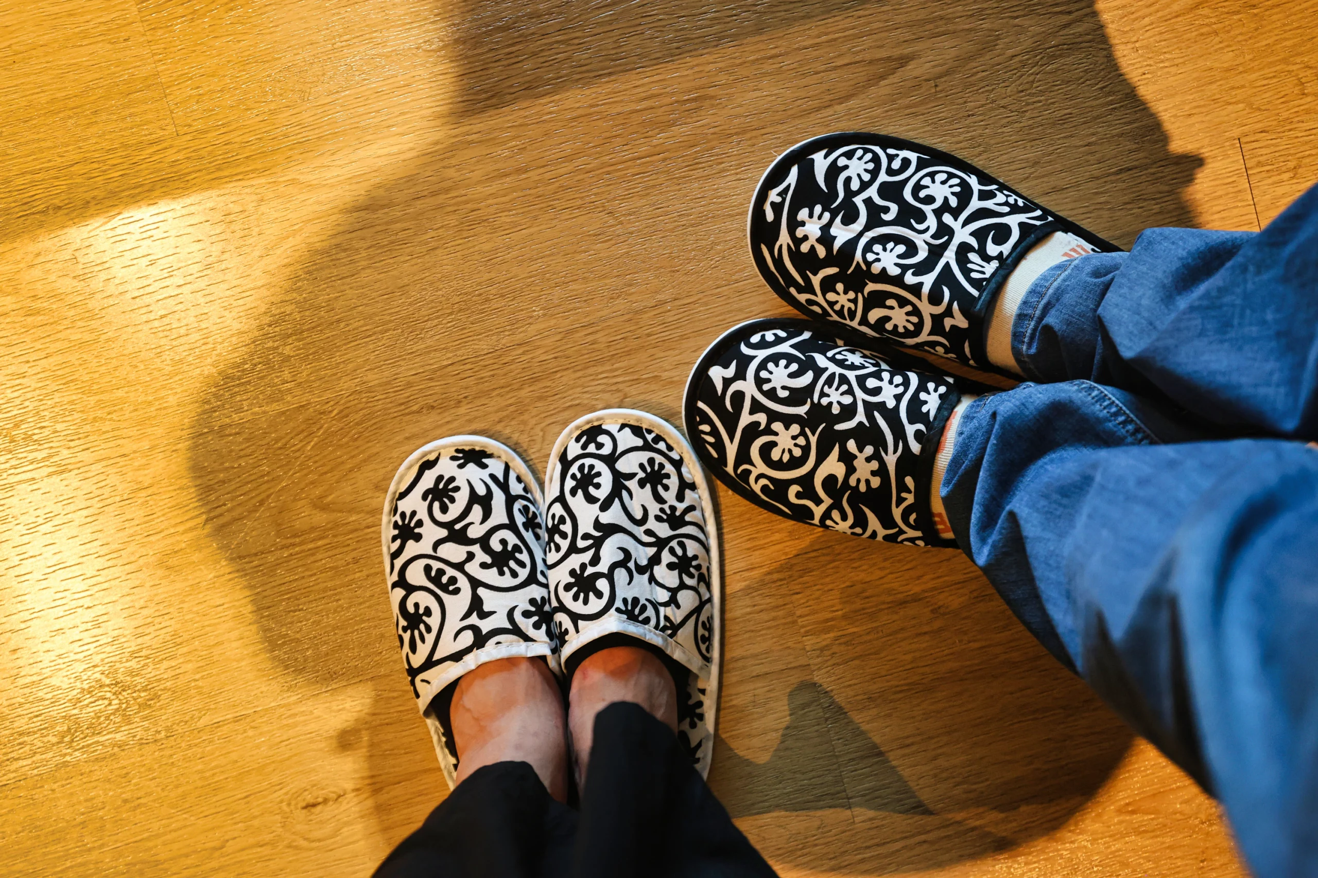 High-quality disposable slippers provided by the hotel