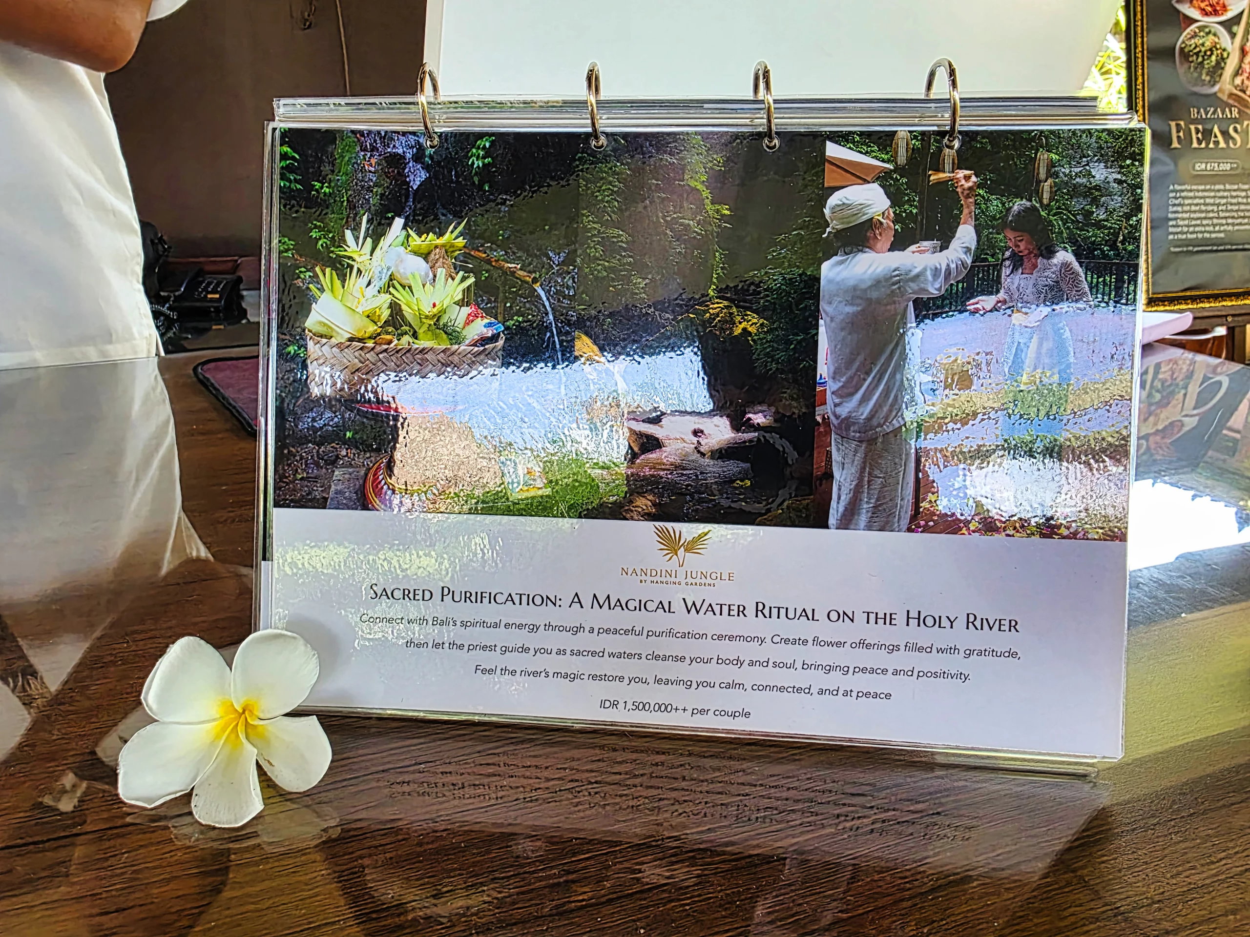 Nandini Jungle Resort Ayung River blessing ceremony experience
