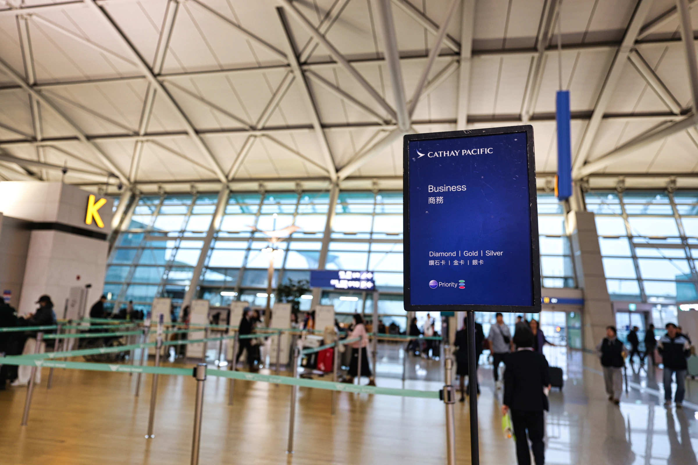 Cathay Pacific check-in counters at Incheon Airport