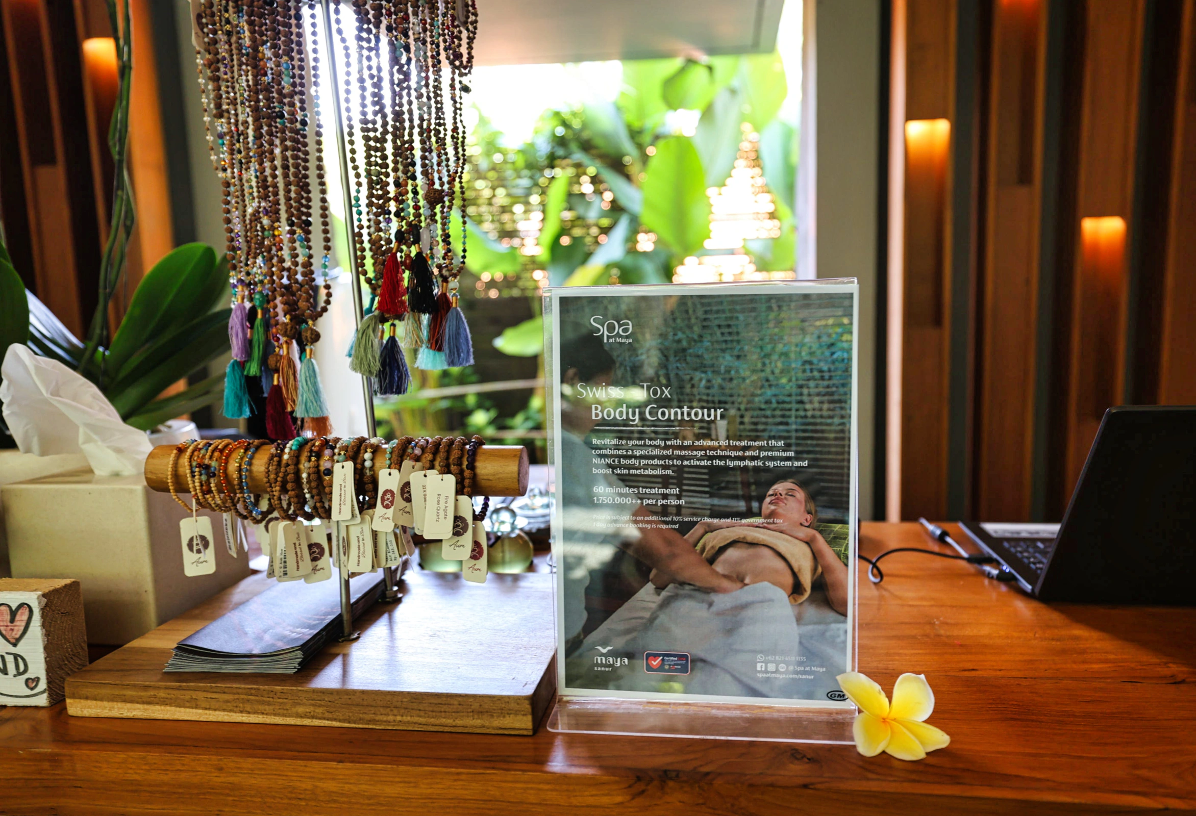 Details of the 'Holiday Detox' spa program at Maya Sanur