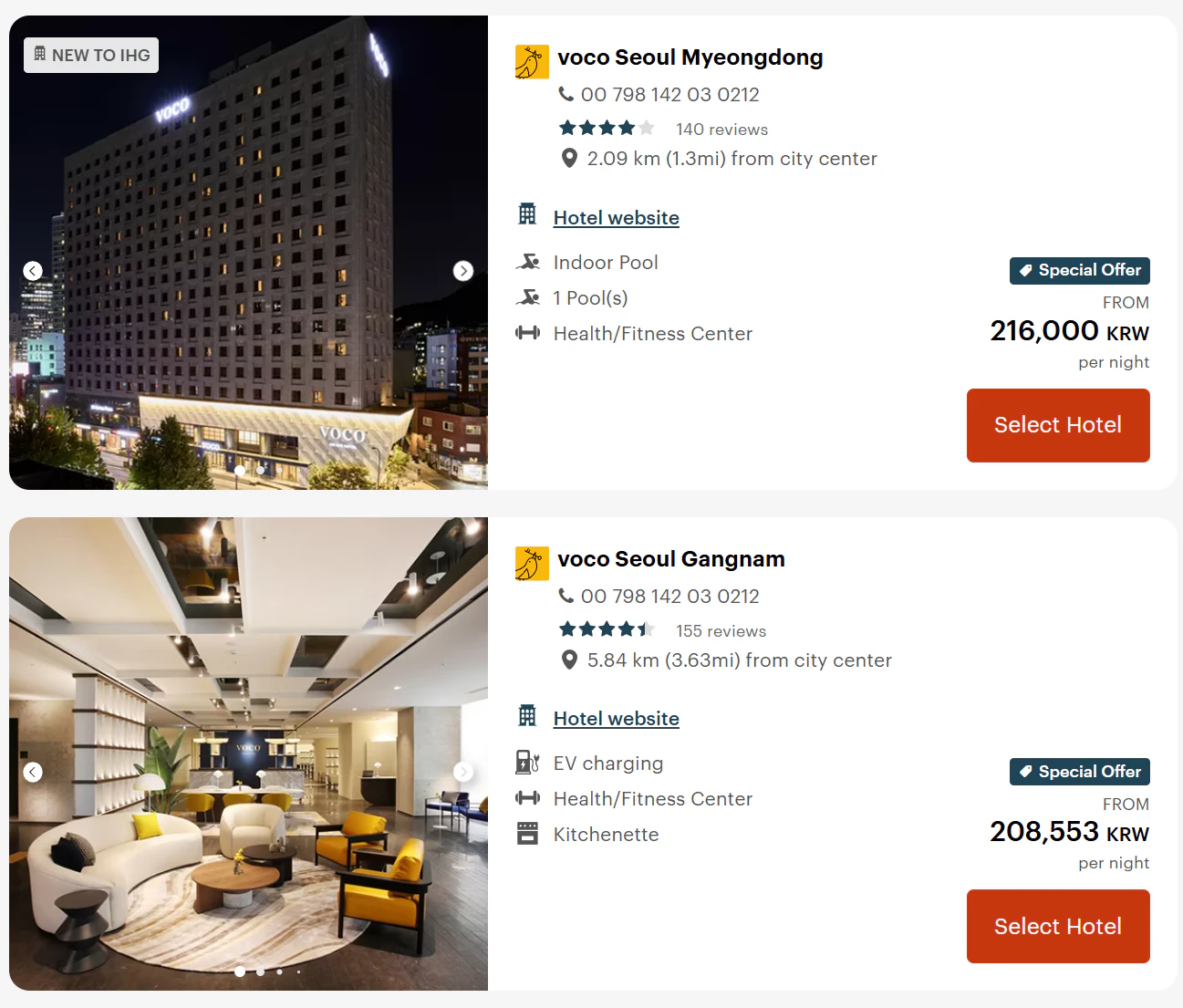 Example of booking Advance Saver rate in Seoul