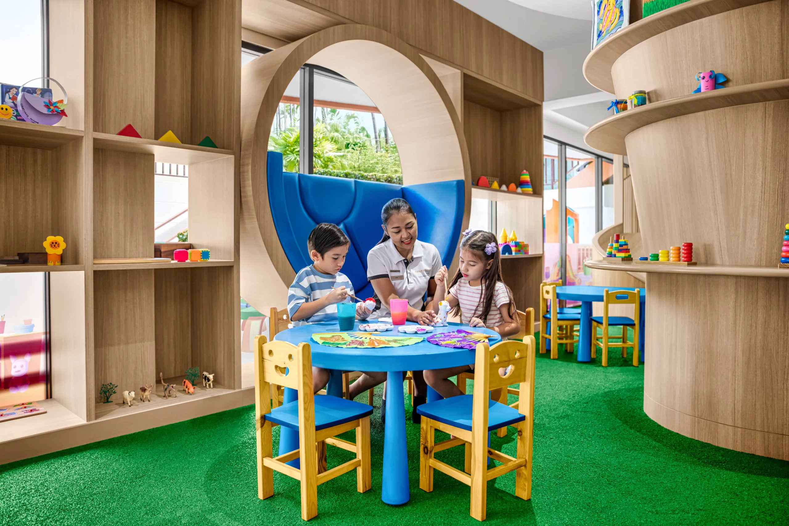 Kids playing inside the resort's Kids Club