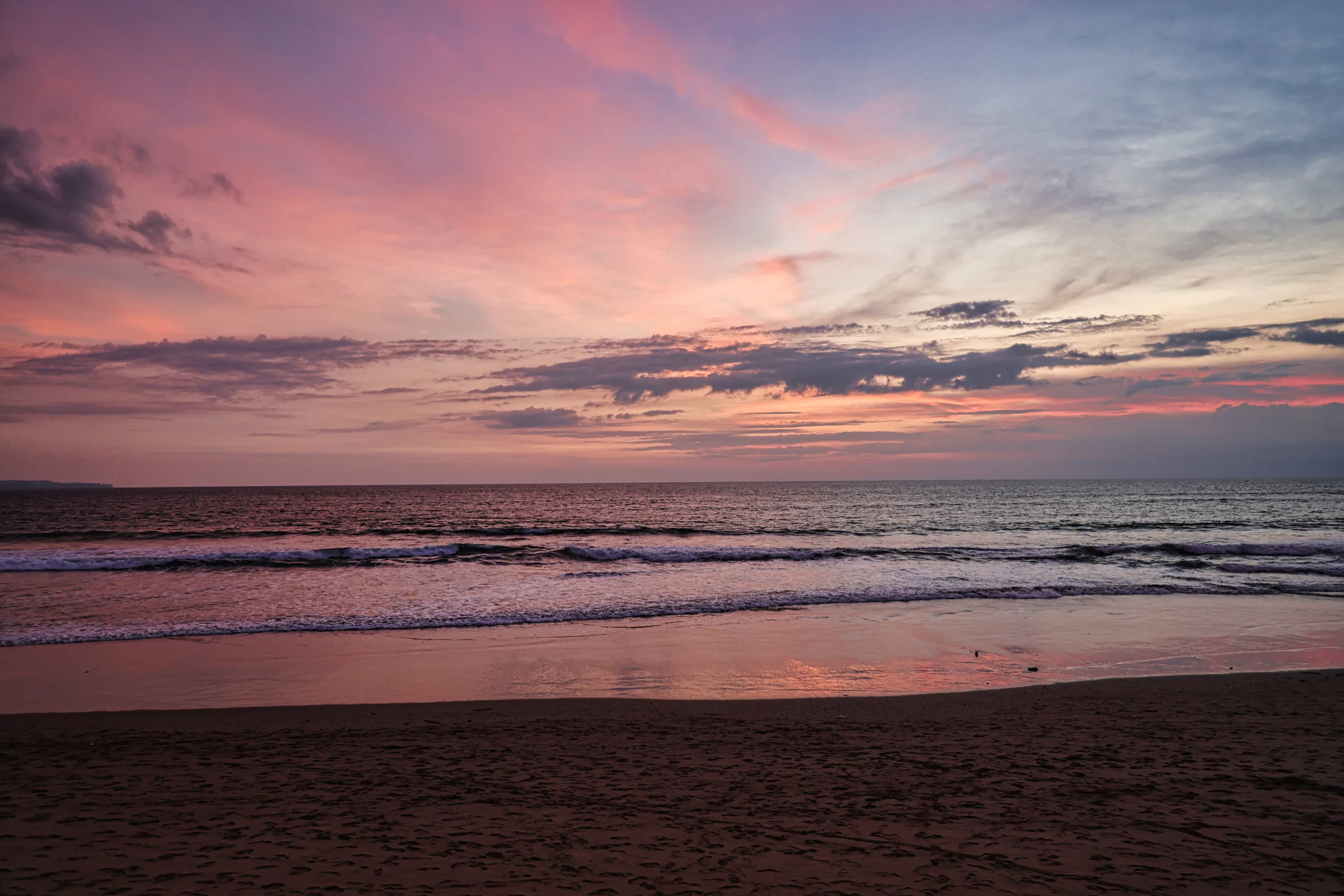 Peaceful waves lapping the shore