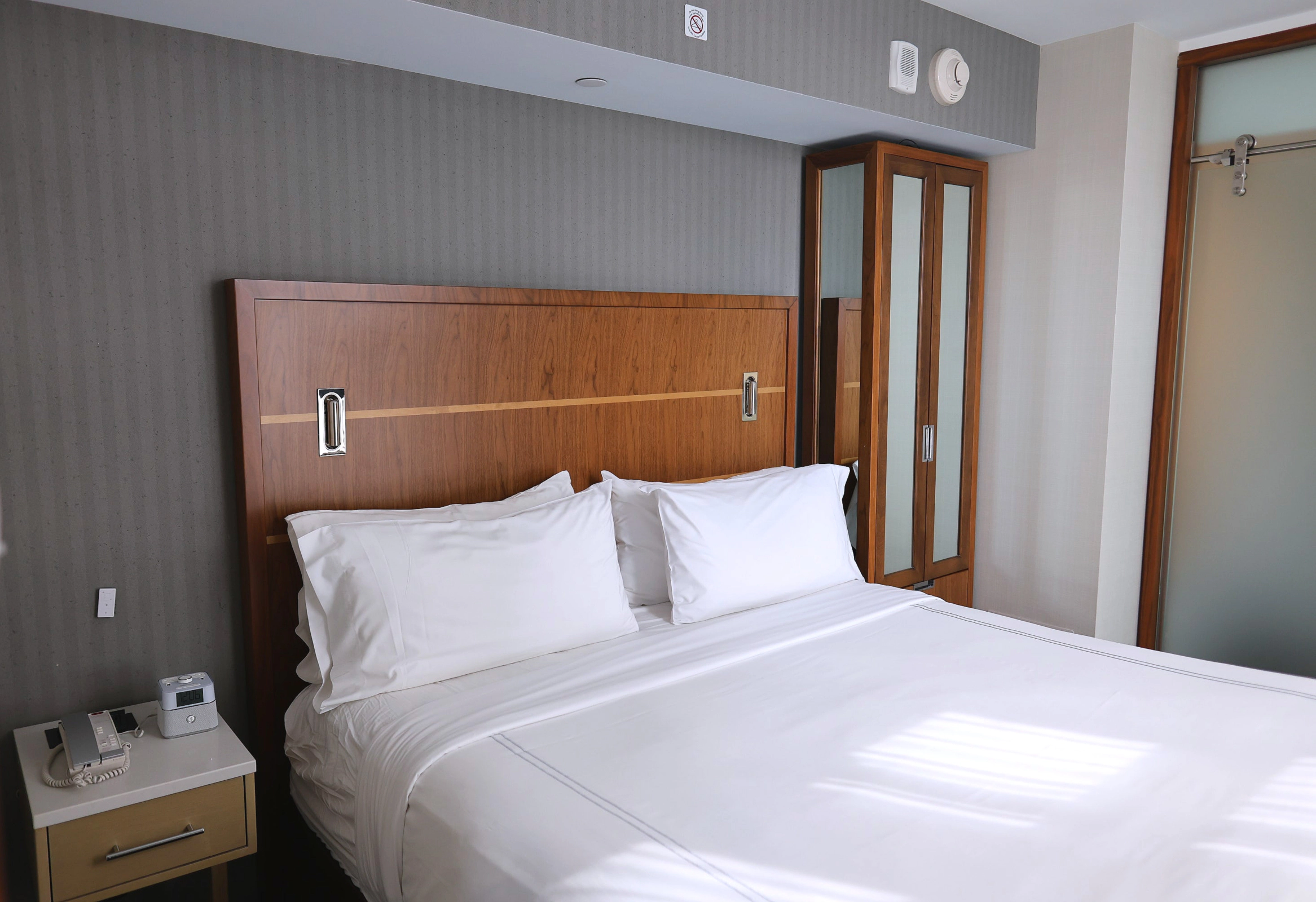 King-size bed and TV in the suite bedroom