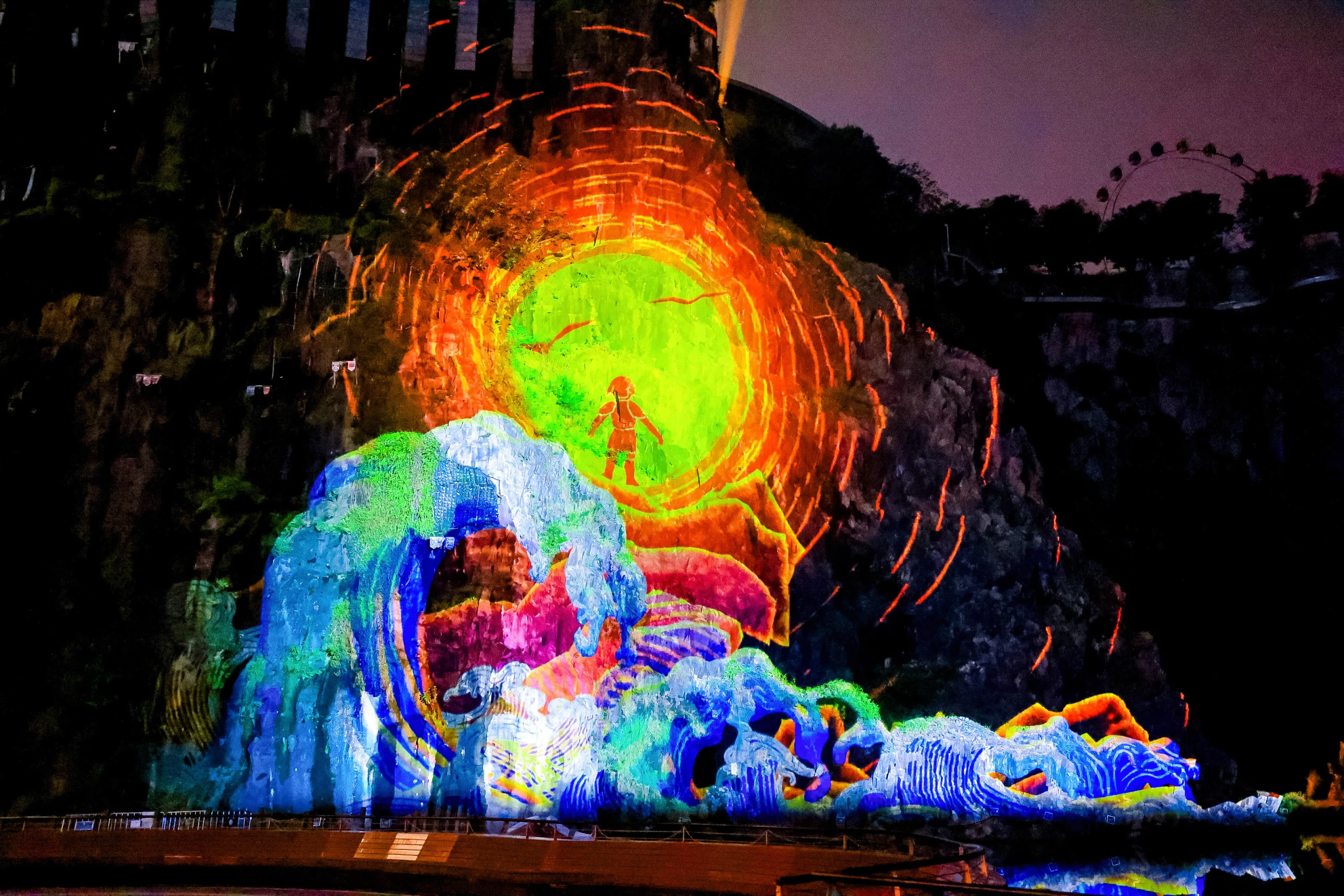 Journey to the Hidden cliff light show