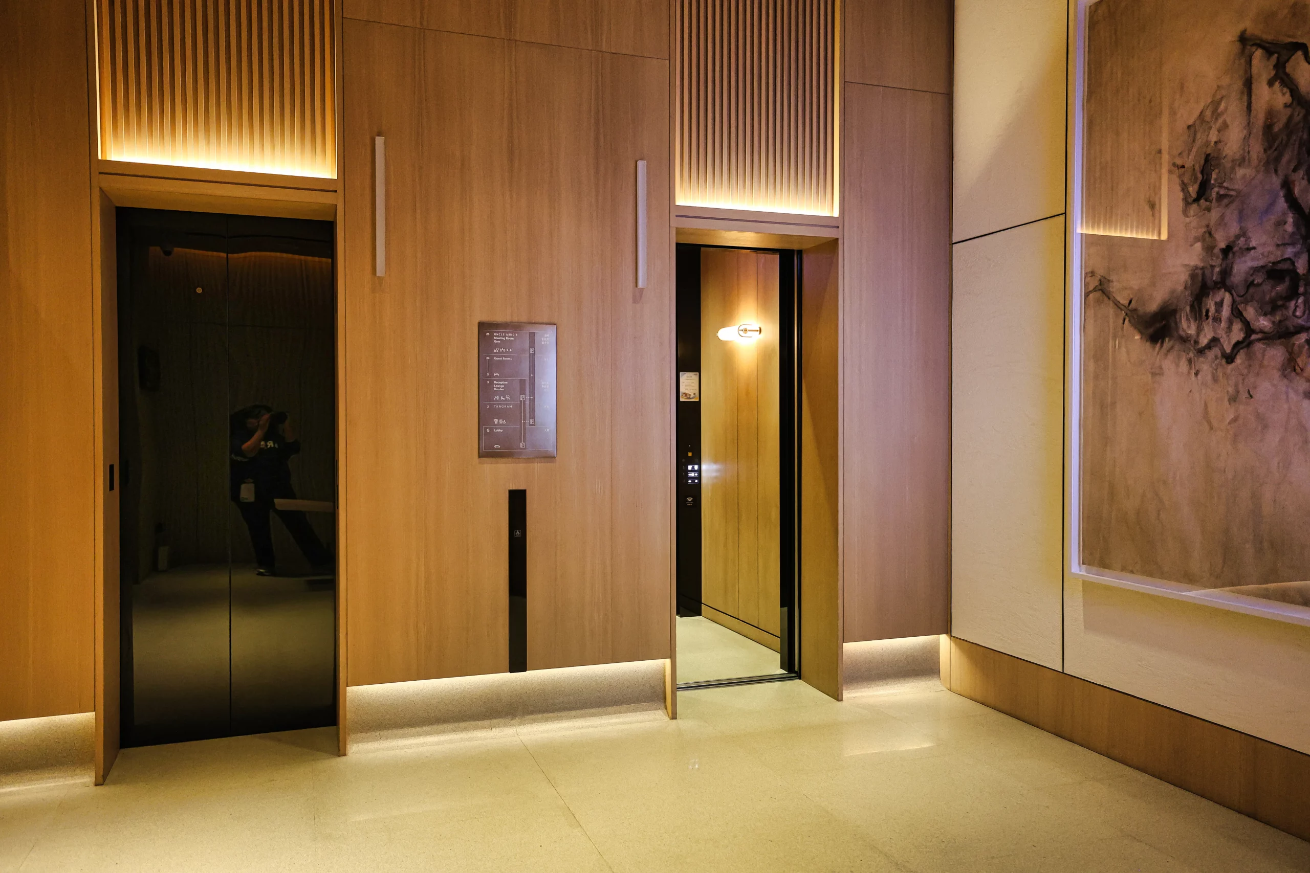 Modern lobby of AKI Hong Kong