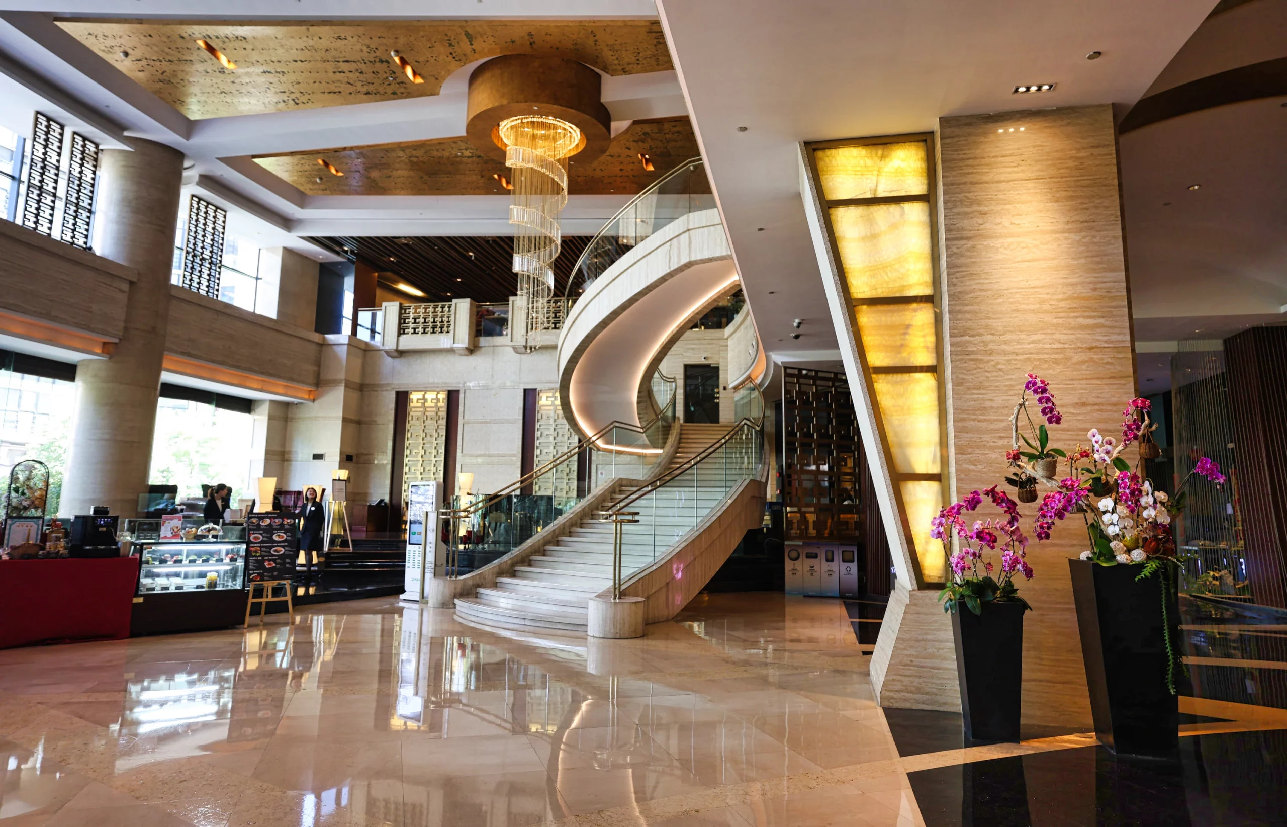 Elegant hotel lobby interior