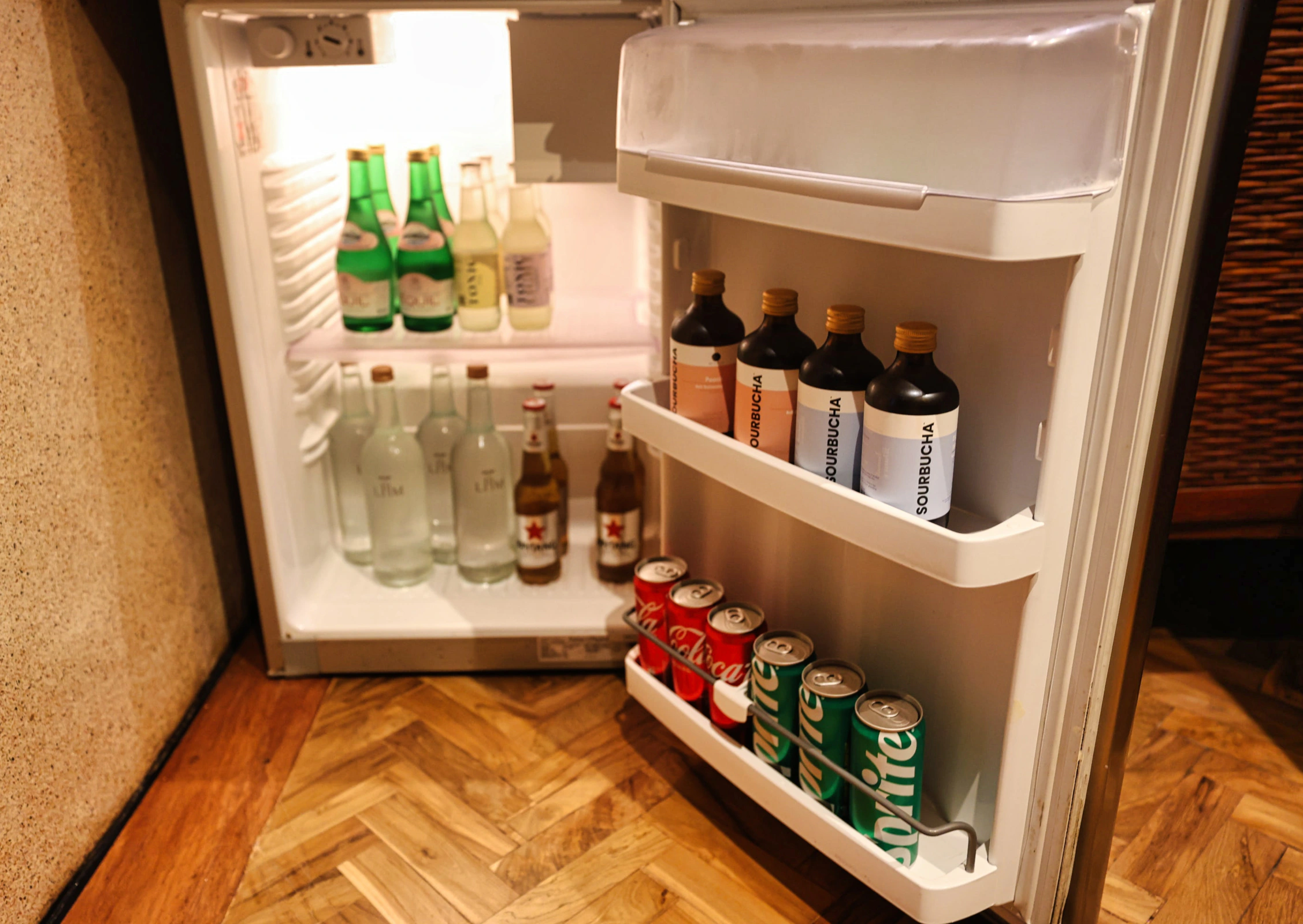 Complimentary snacks and beverages offered in suite