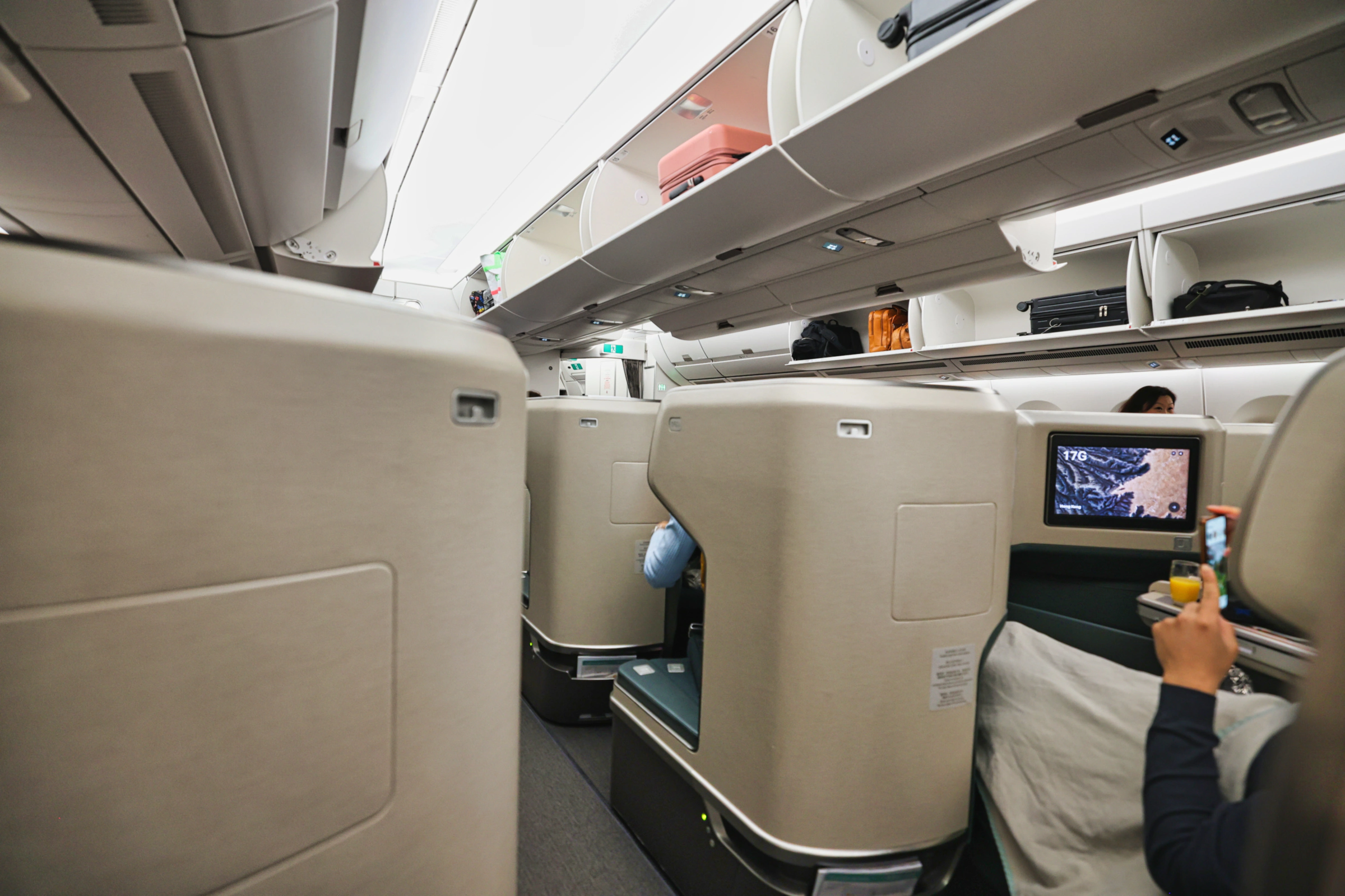 Cathay Pacific A350 business class seat layout