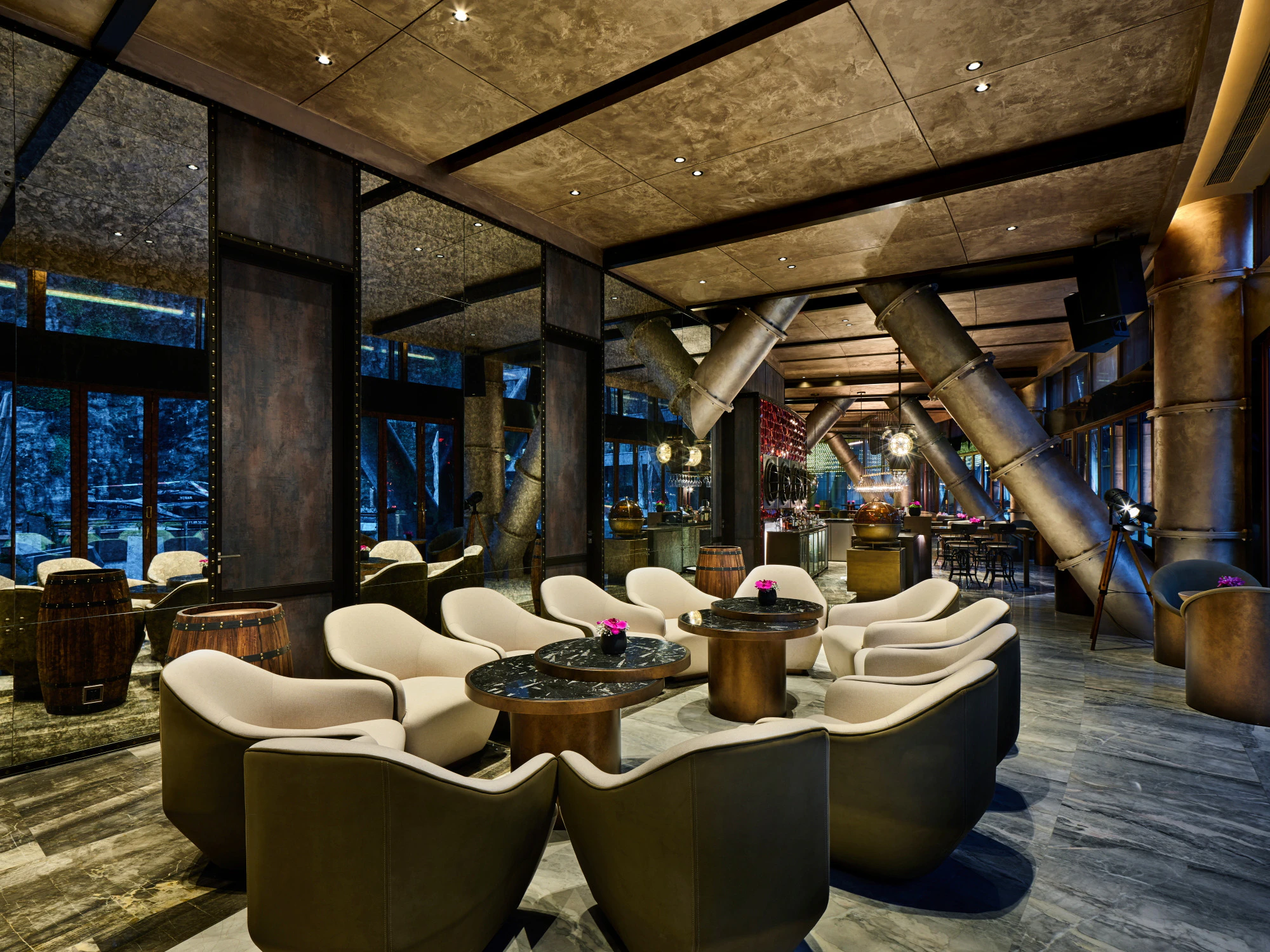 Industrial-style Quarry Bar at InterContinental Shanghai Wonderland