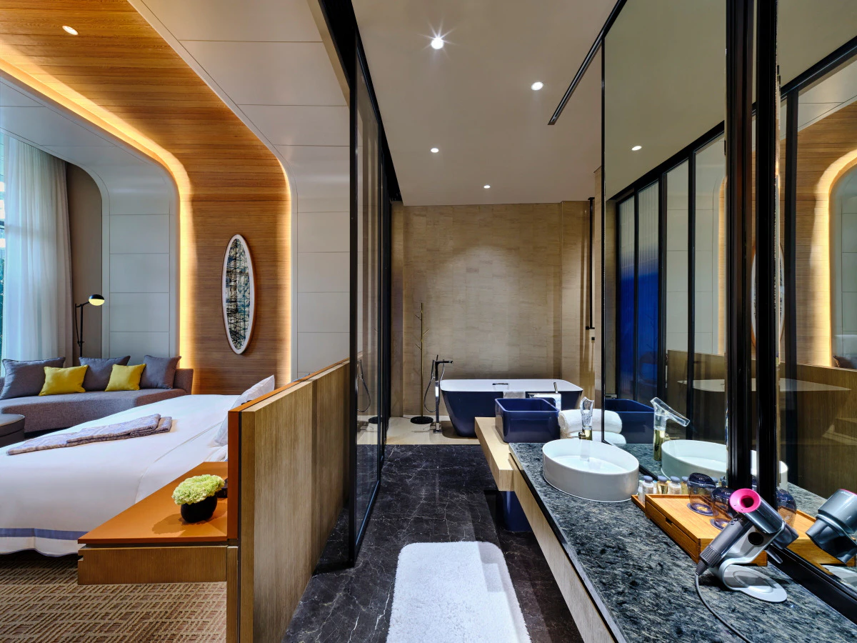 Room interior at InterContinental Shanghai Wonderland