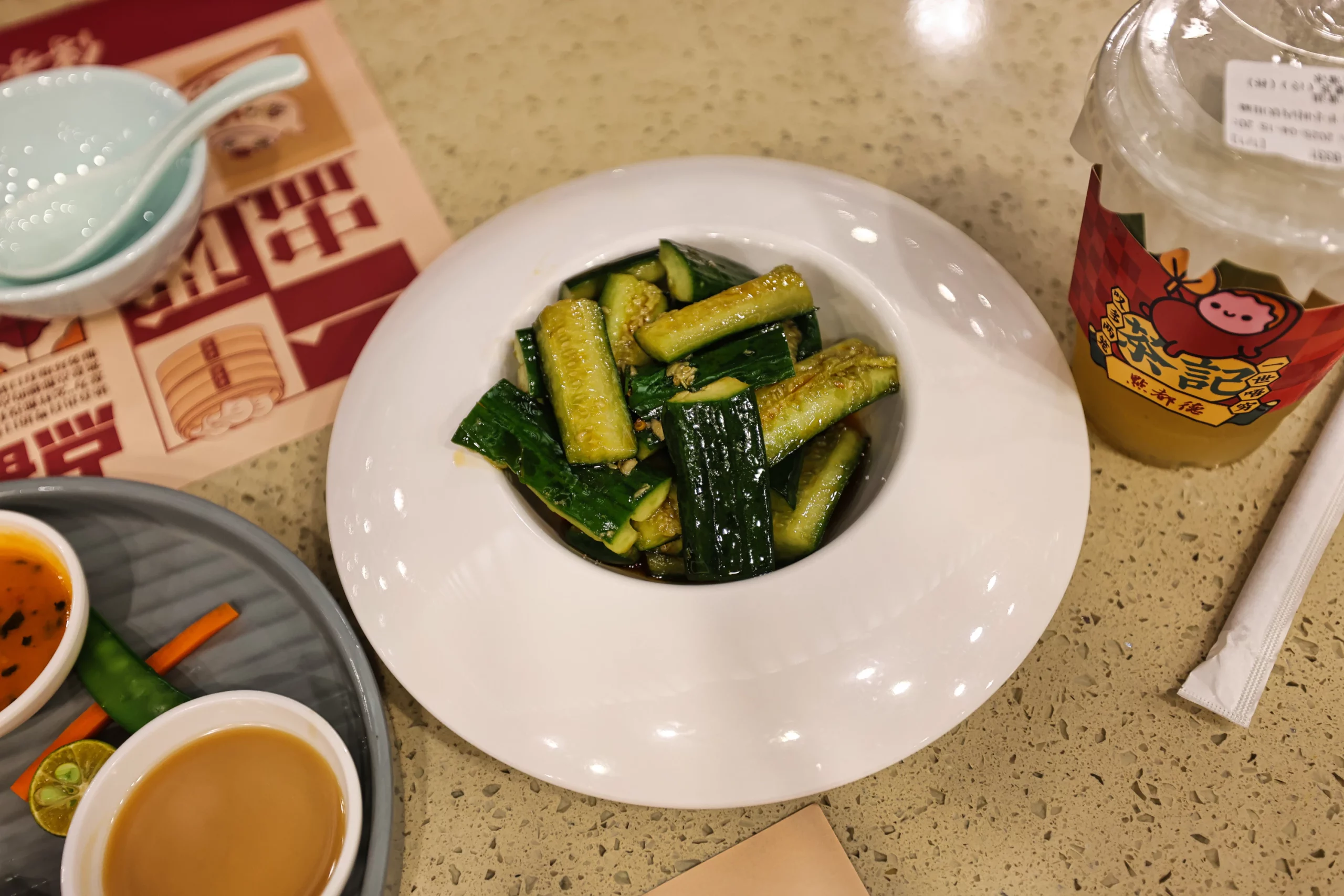 Refreshing Chinese cucumber salad side dish