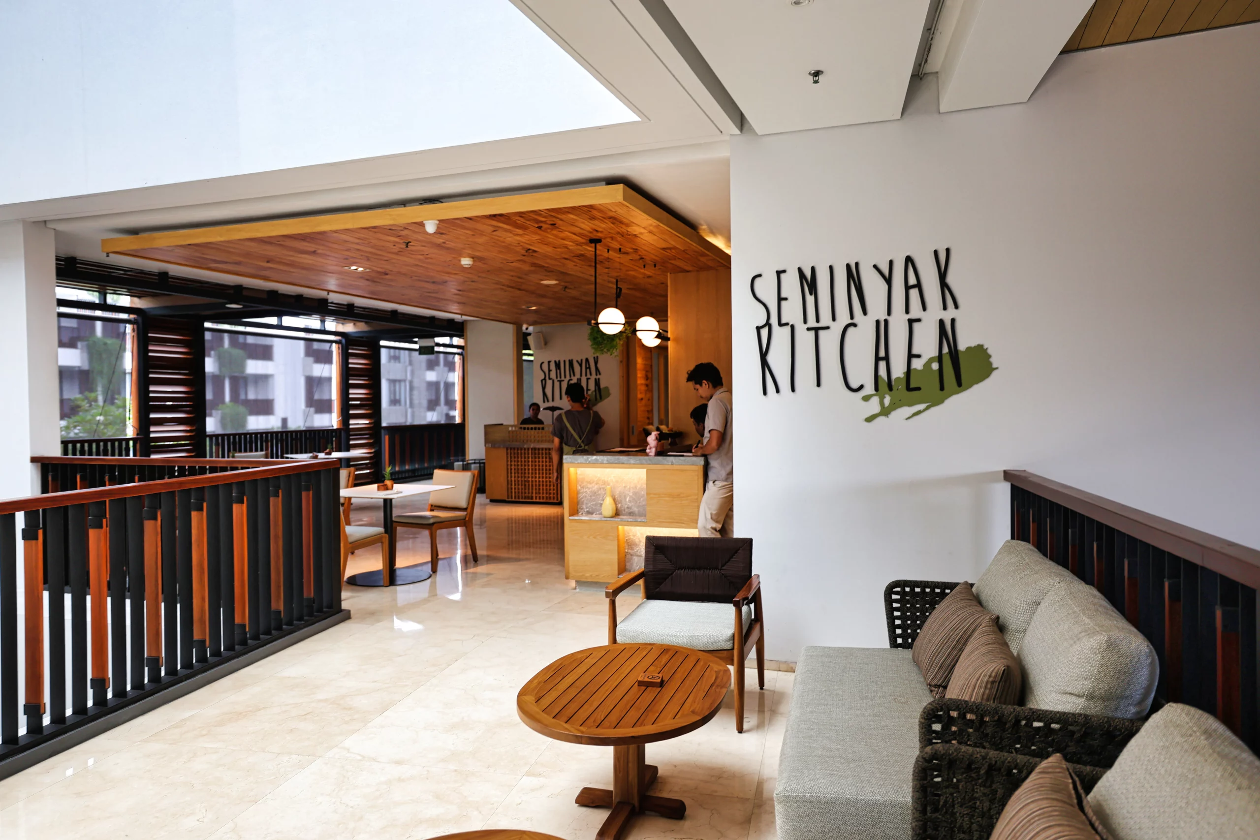 Seminyak Kitchen dining area in Courtyard Bali