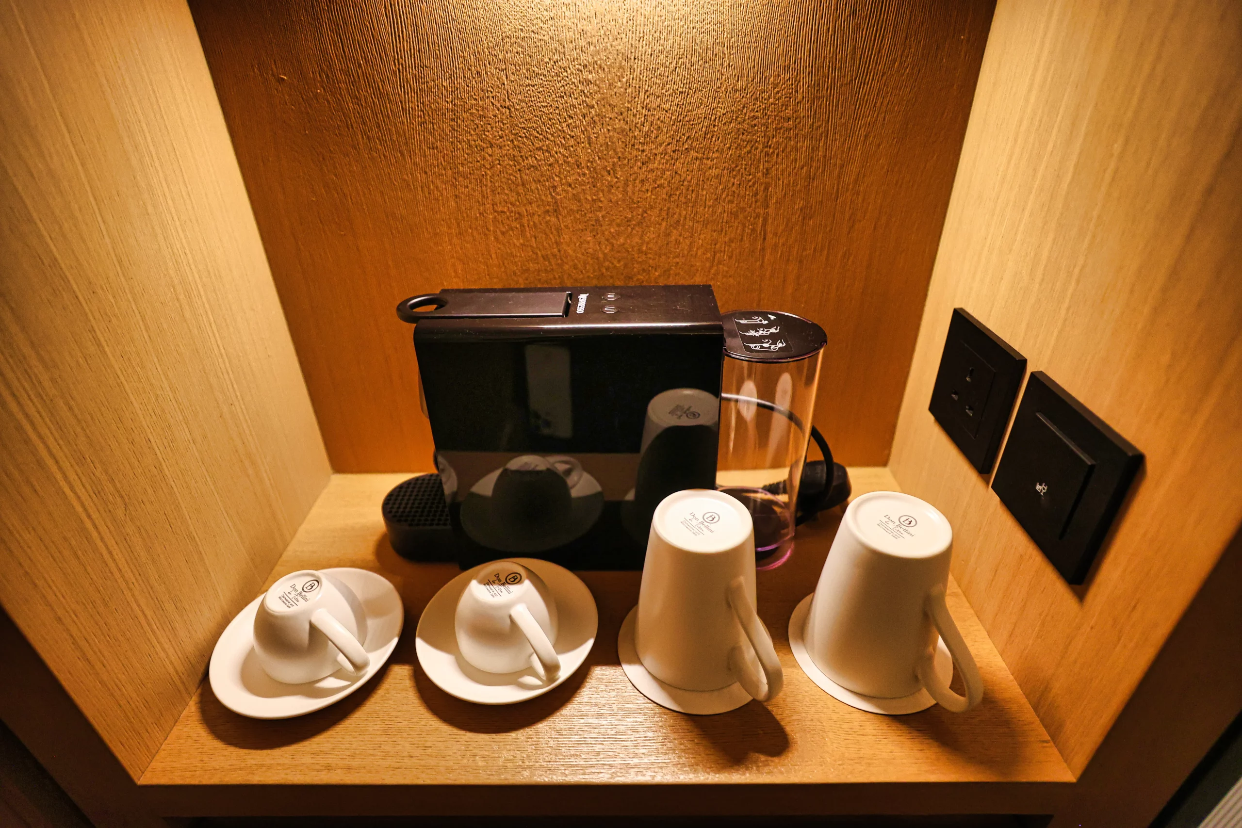 Nespresso machine and TWG tea set at AKI Hong Kong