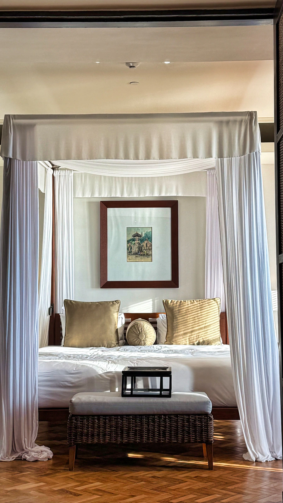 Master bedroom interior with a large king bed
