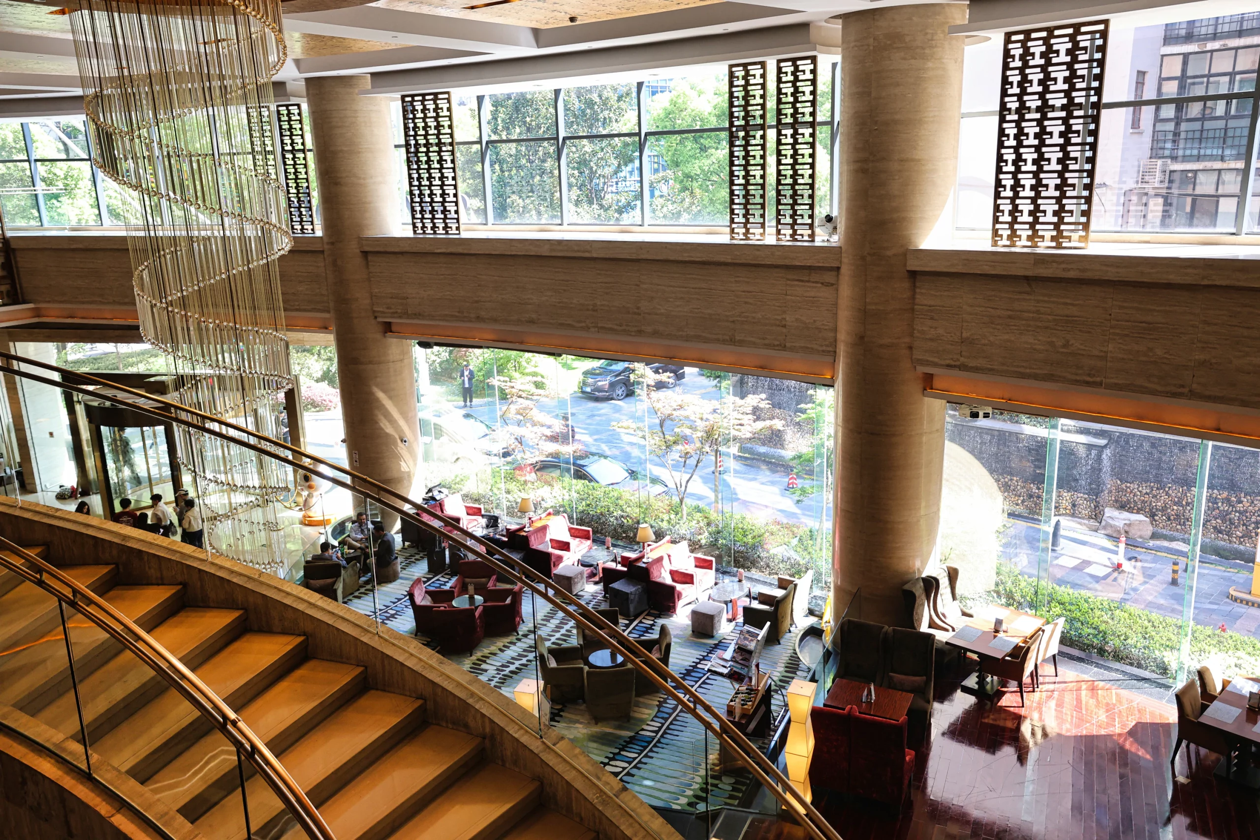 Elegant hotel lobby interior