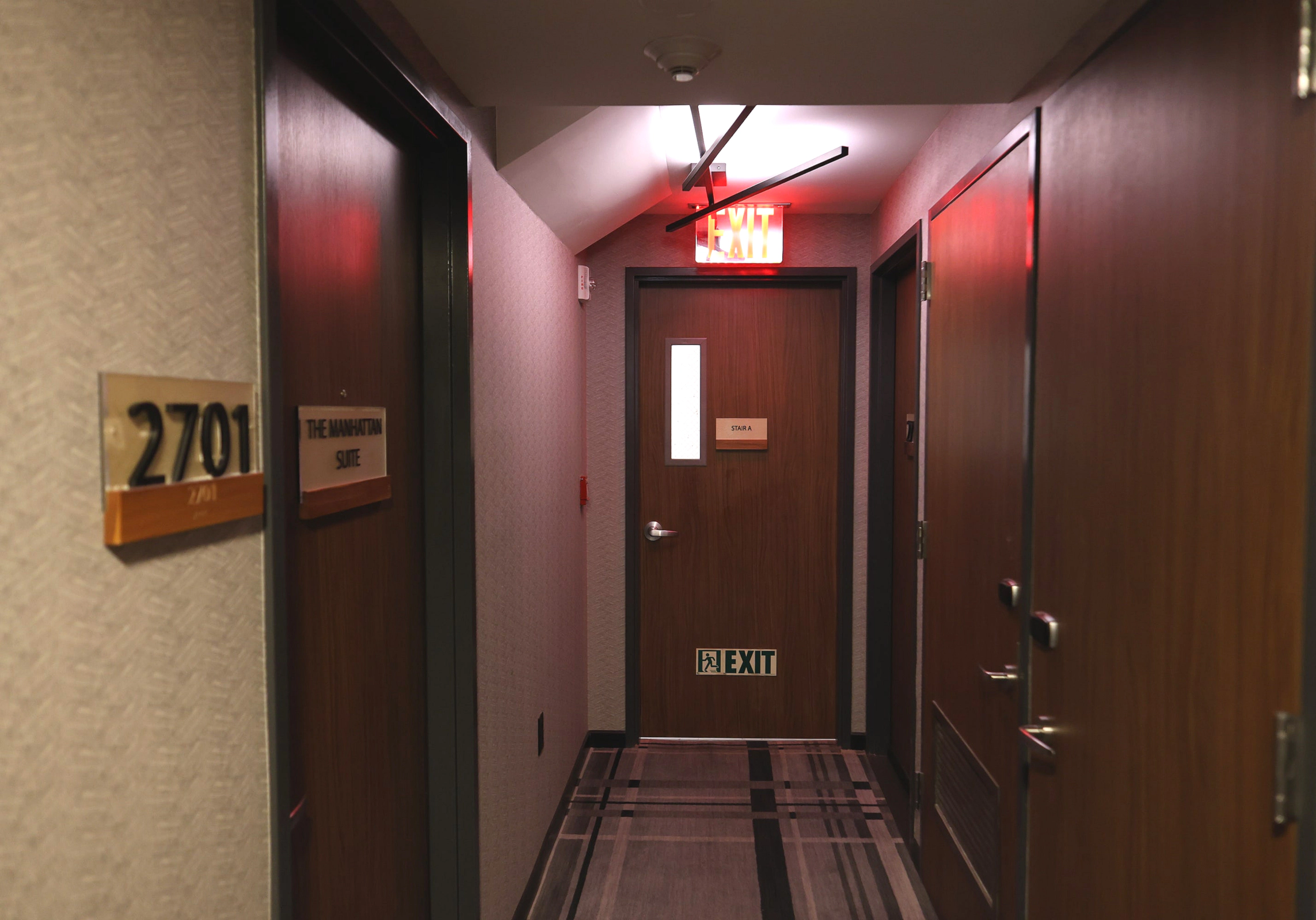Narrow hallway of HY36 hotel