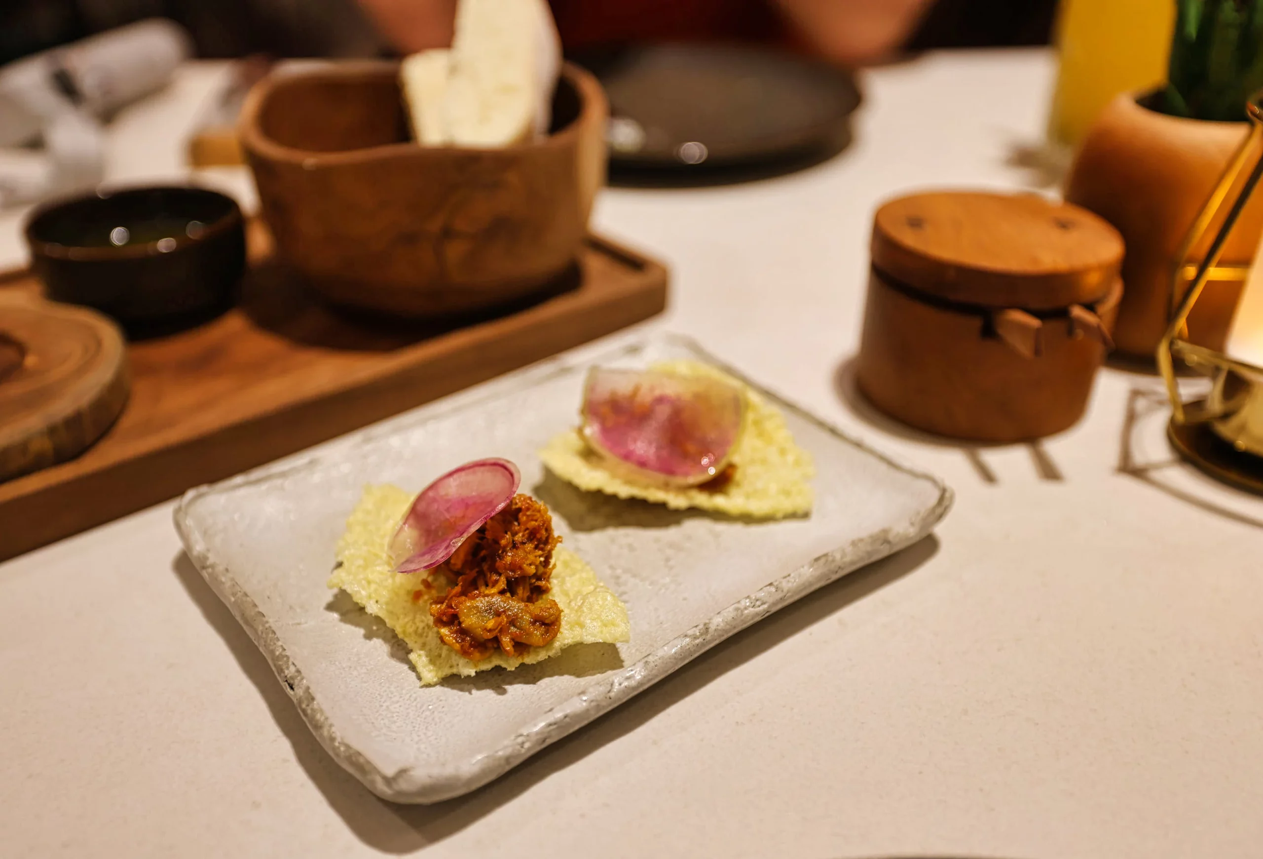 Amuse bouche served before the main course