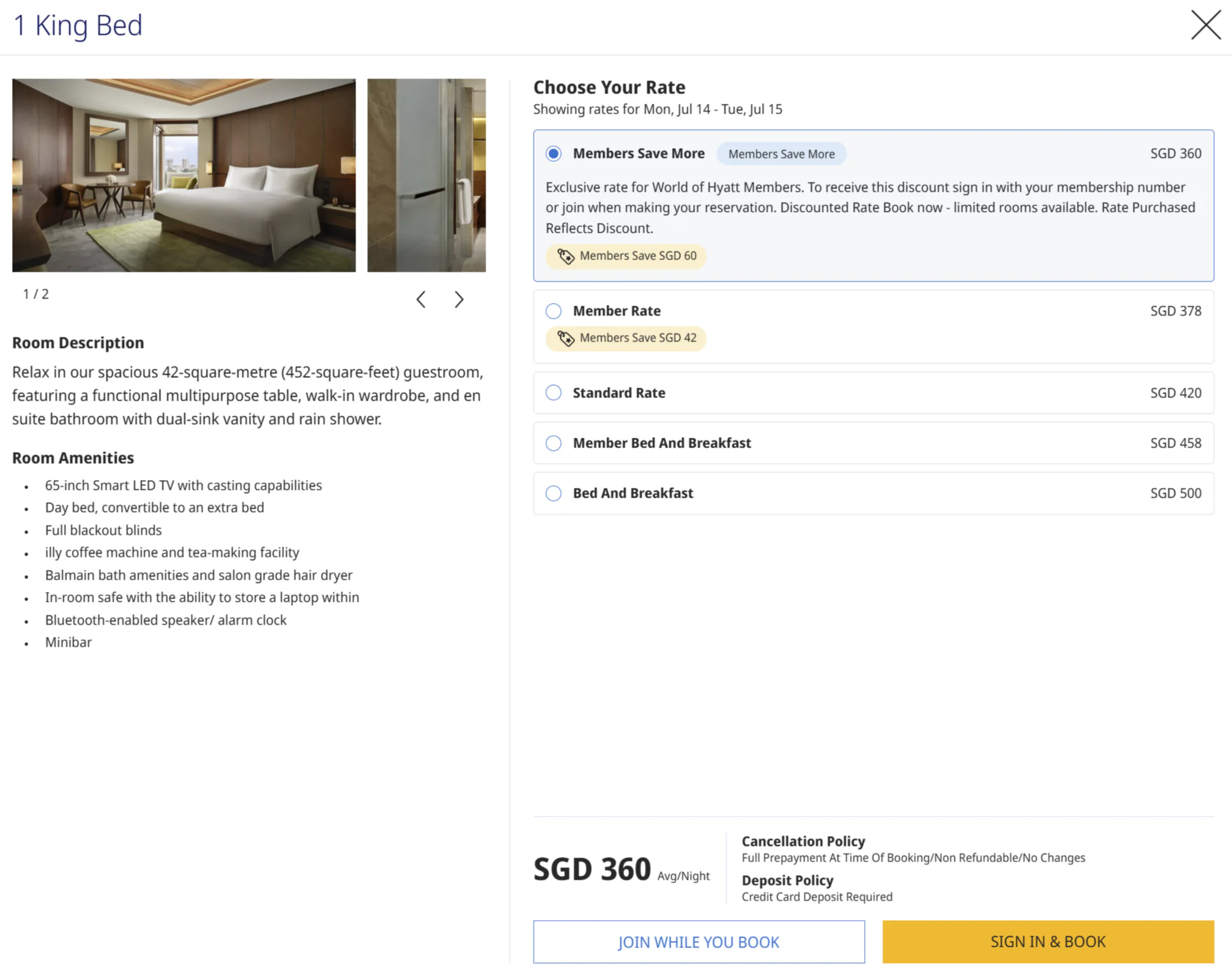 Booking confirmation page example