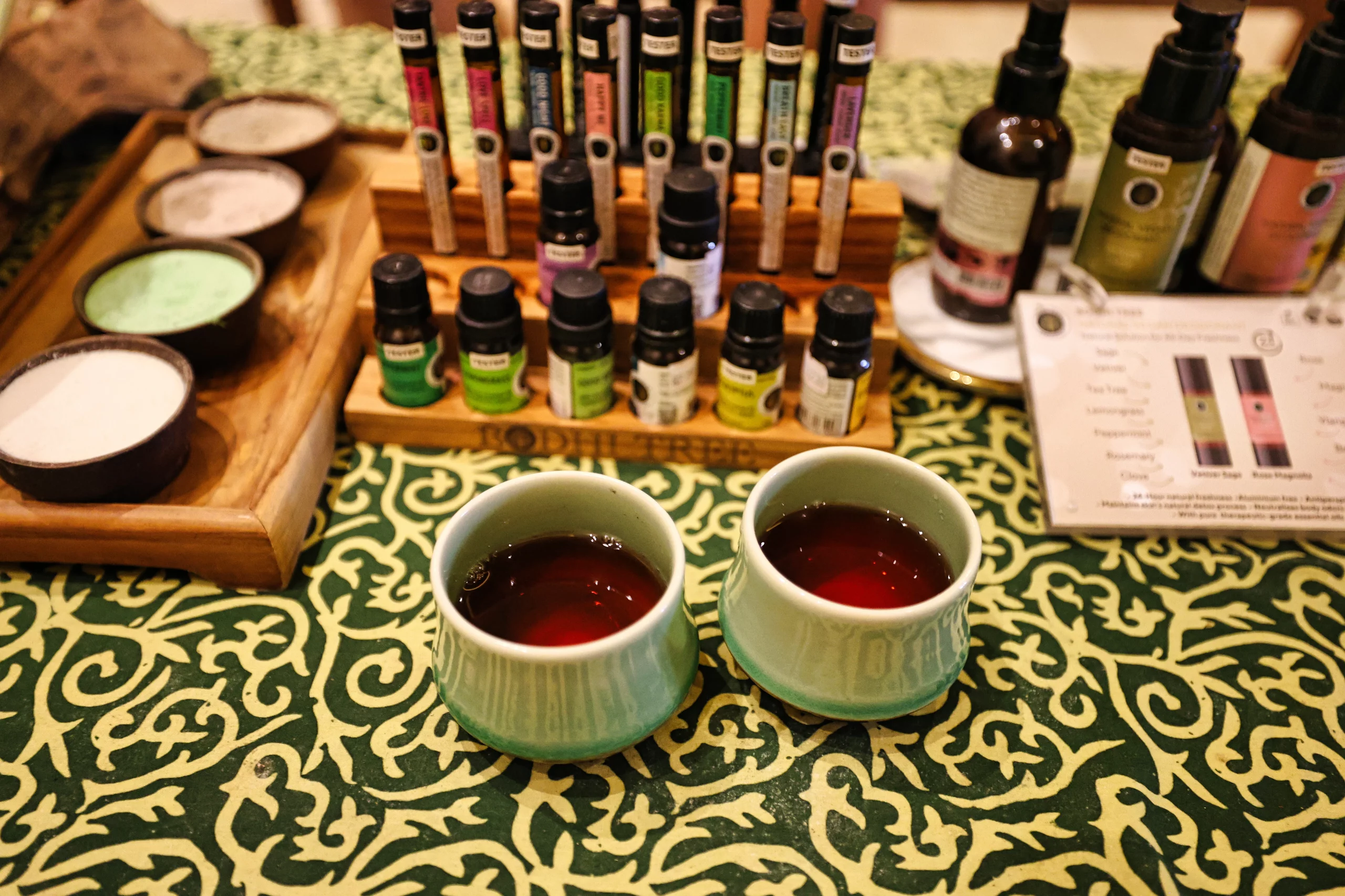 Welcome tea and consultation at Champaka Spa